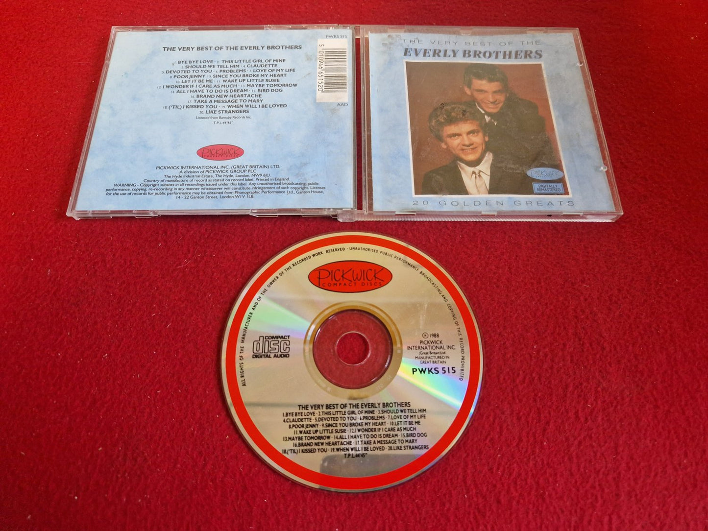 THE EVERLY BROTHERS THE VERY BEST OF till CD