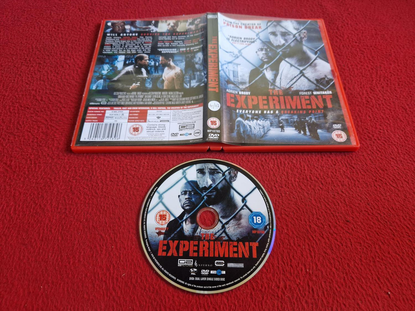 THE EXPERIMENT DVD