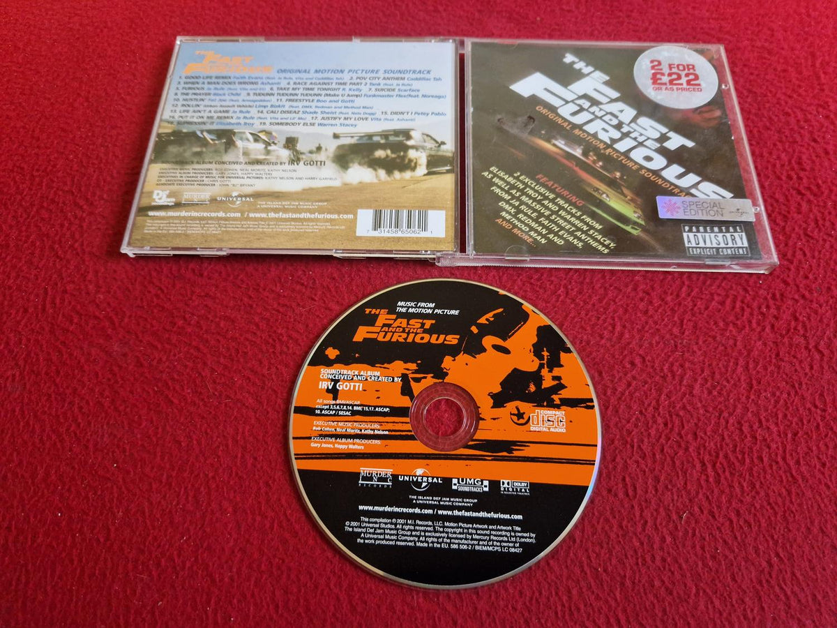 THE FAST AND THE FURIOUS ORIGINAL MOTION PICTURE SOUNDTRACK SPECIAL EDITION CD