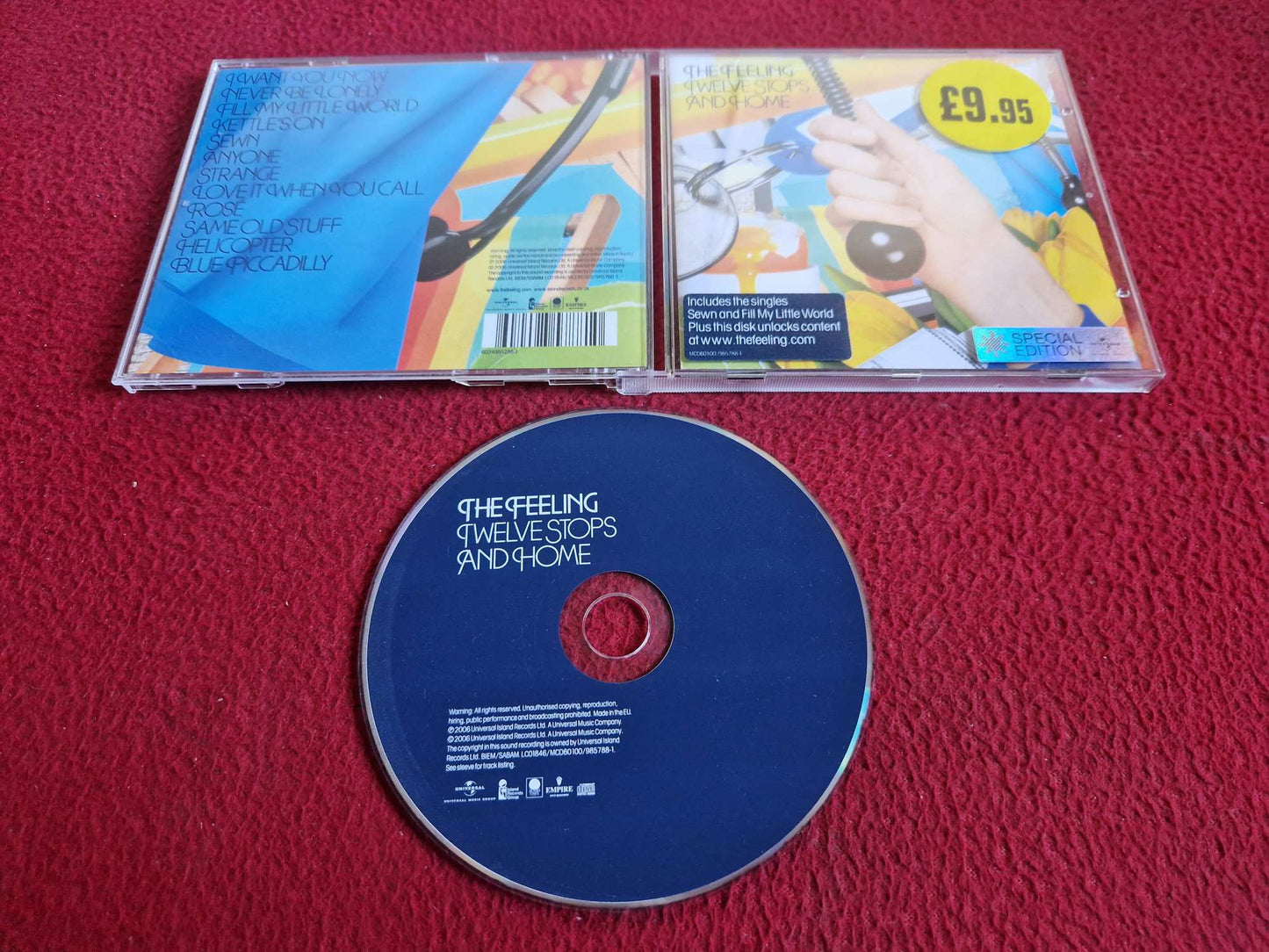 THE FEELING TWELVE STOPS AND HOME CD