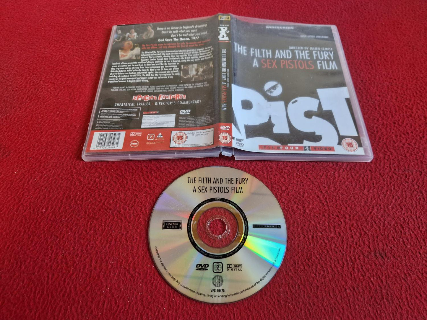 THE FILTH AND THE FURY A SEX PISTOLS FILM DVD