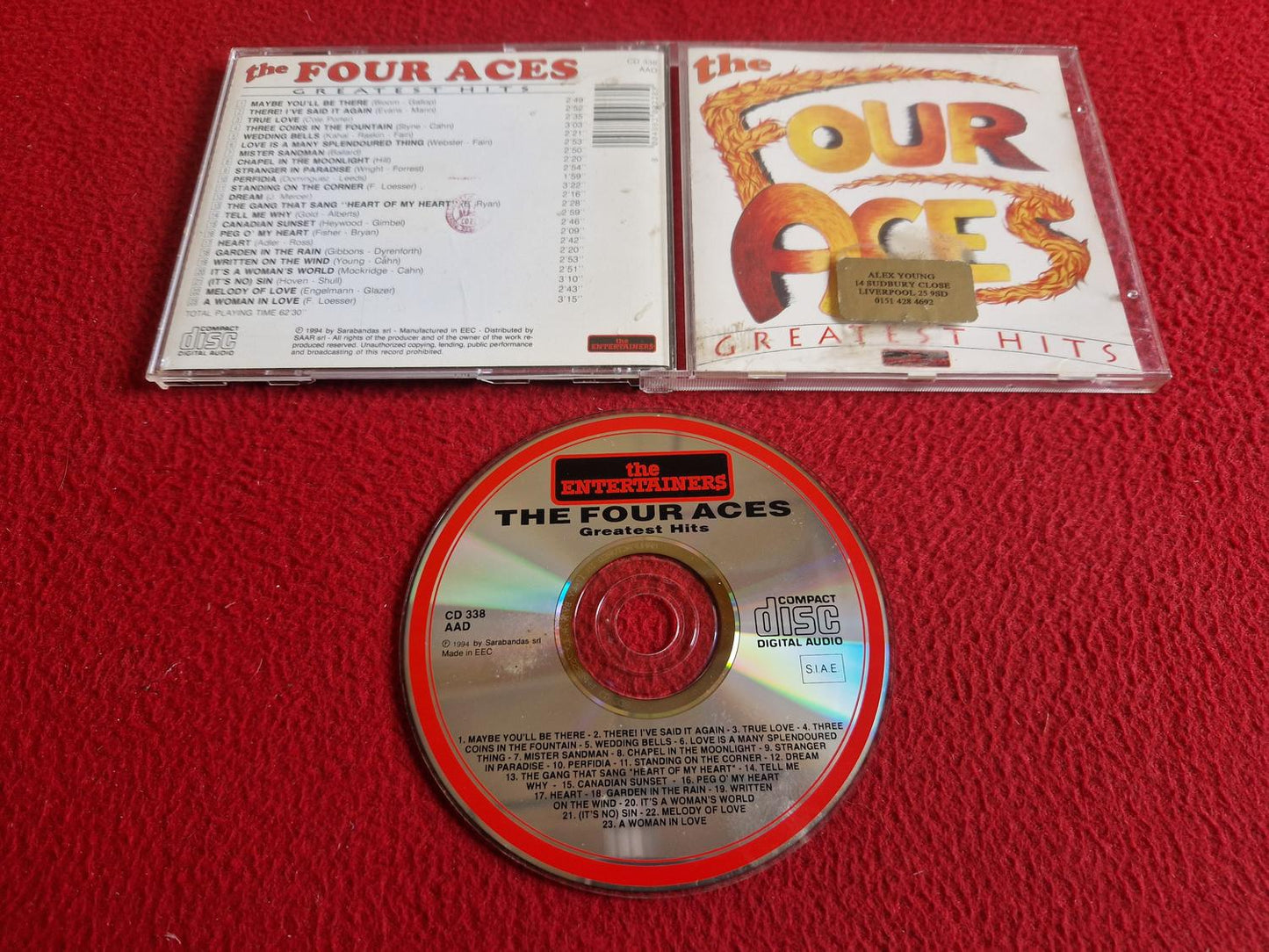 THE FOUR ACES GREATEST HITS CD