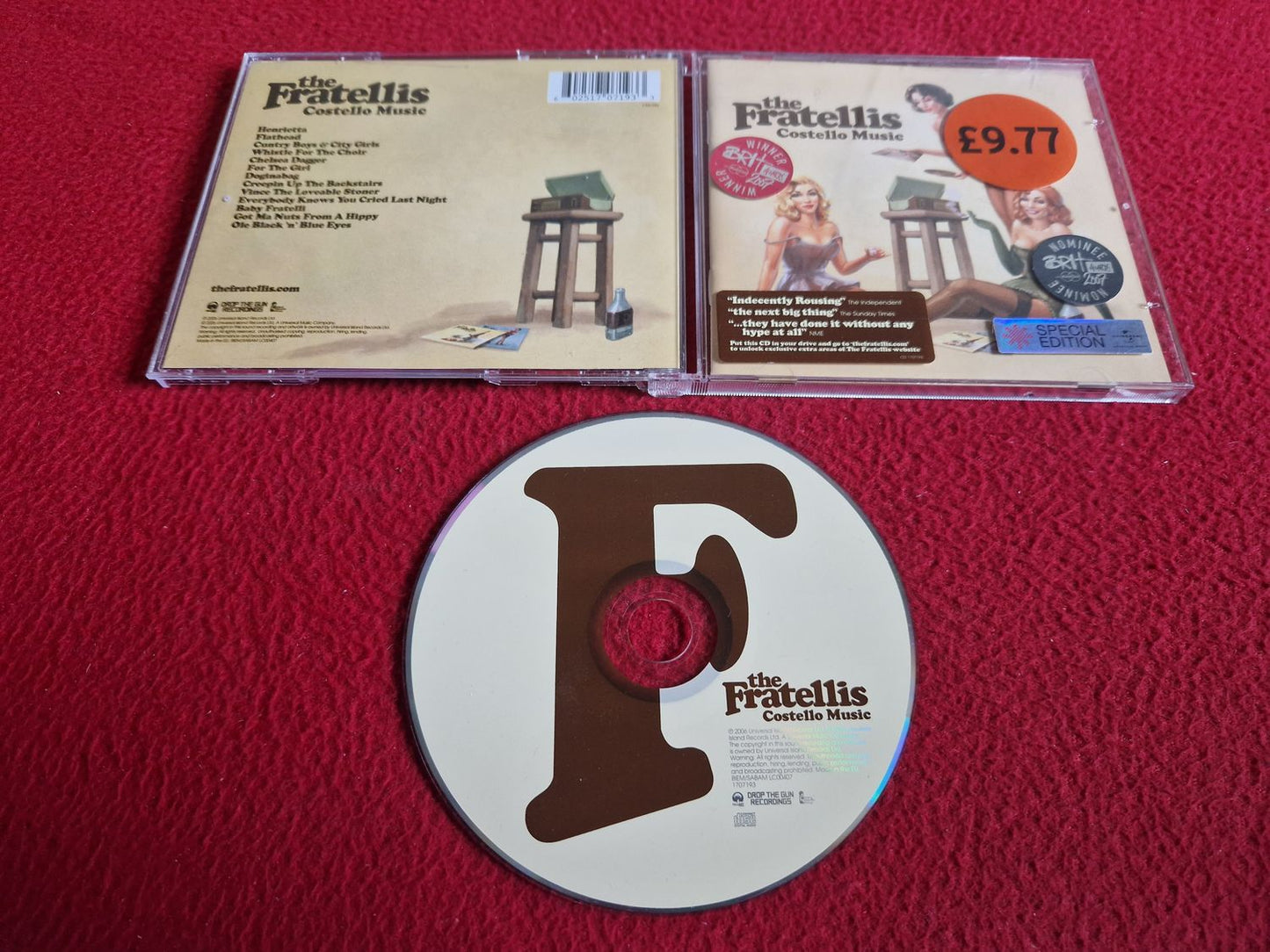 THE FRATELLIS COSTELLO MUSIC CD