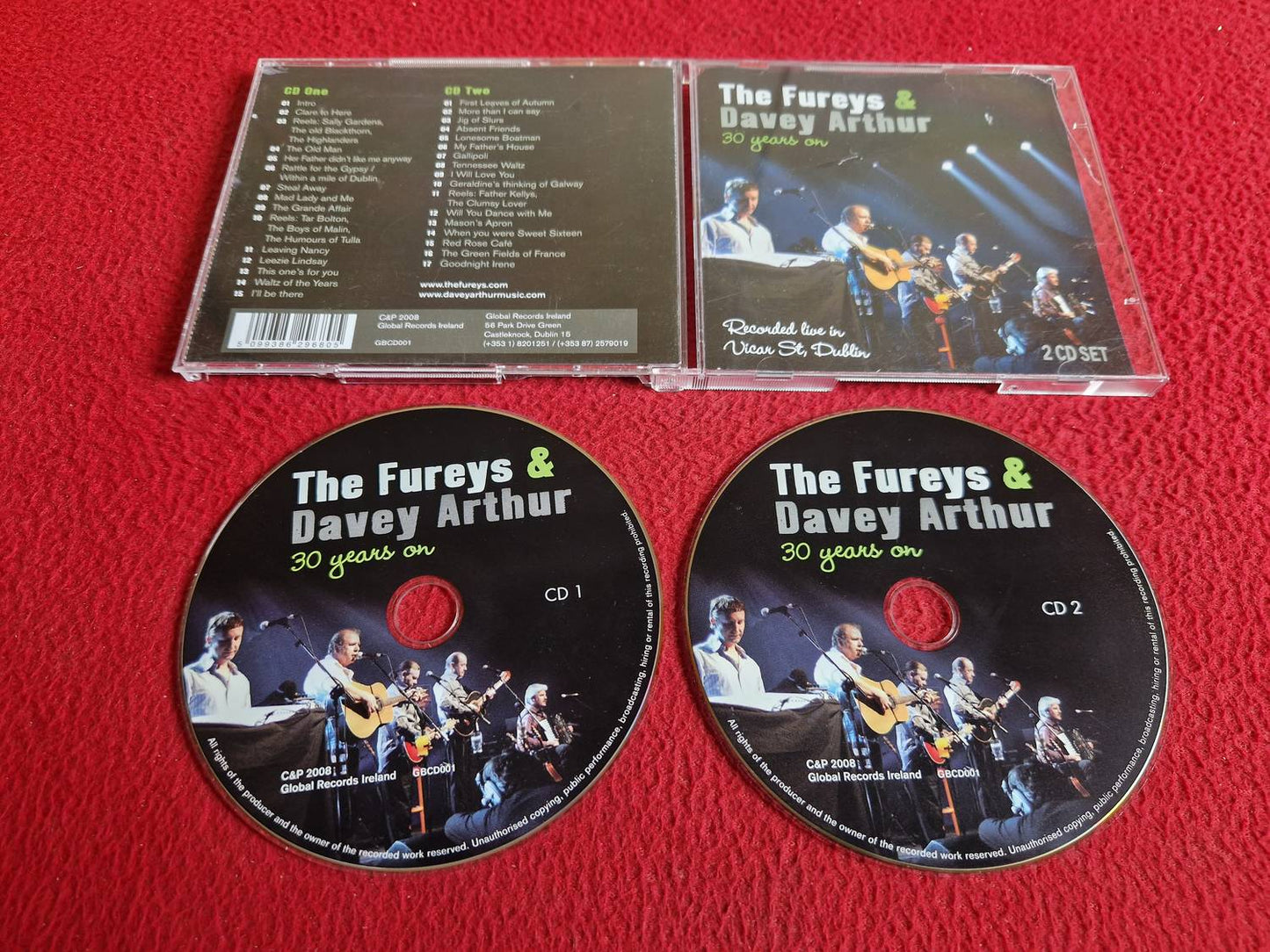 THE FUREYS & DAVEY ARTHUR 30 YEARS ON RECORDED LIVE CD