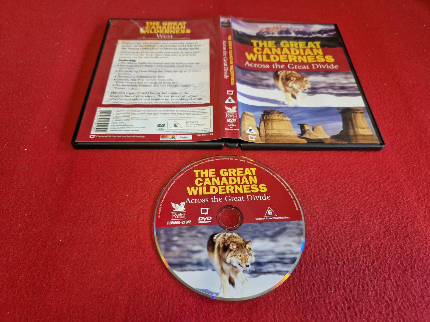 THE GREAT CANADIAN WILDERNESS ACROSS THE GREAT DIVIDE till DVD