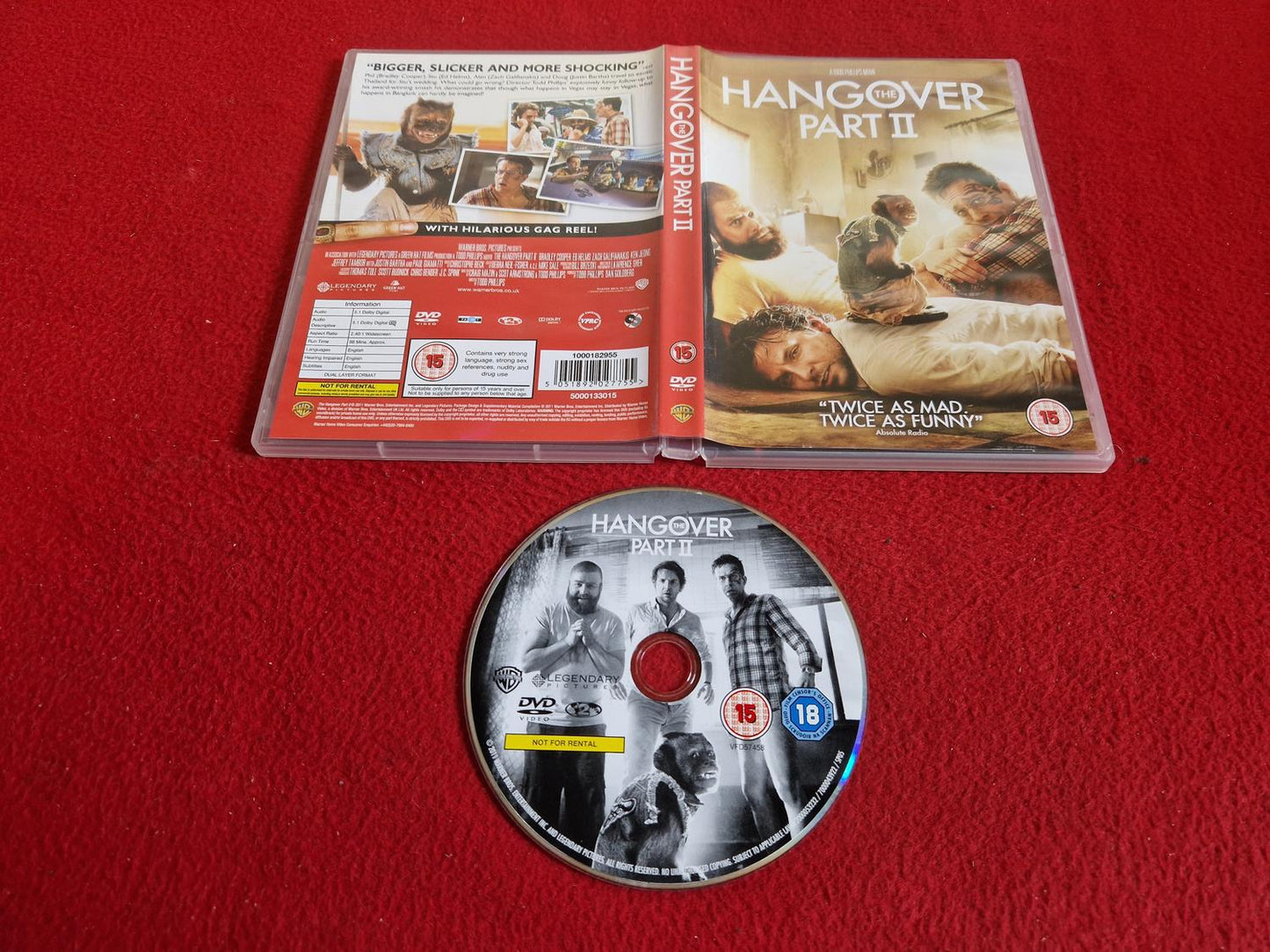 THE HANGOVER PART 2 DVD