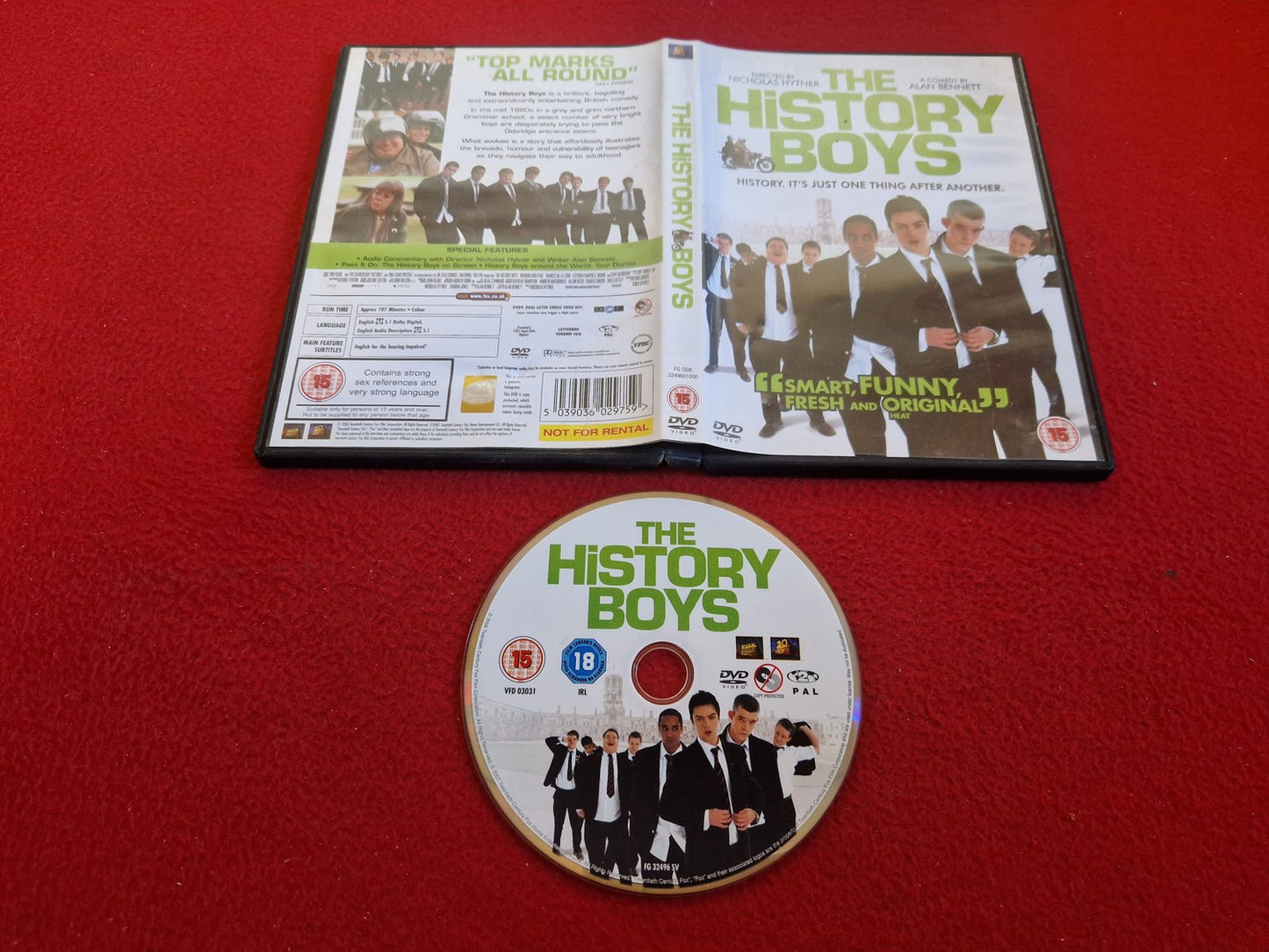 THE HISTORY BOYS DVD