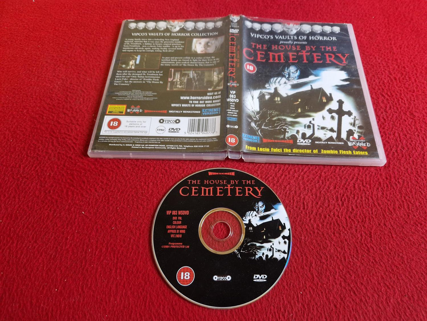 THE HOUSE BY THE CEMETERY DVD