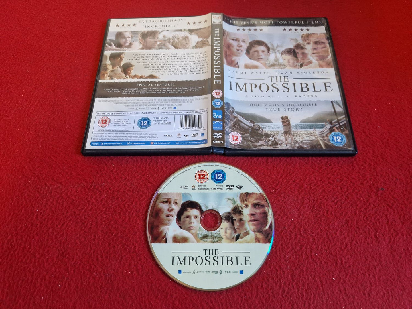 THE IMPOSSIBLE DVD
