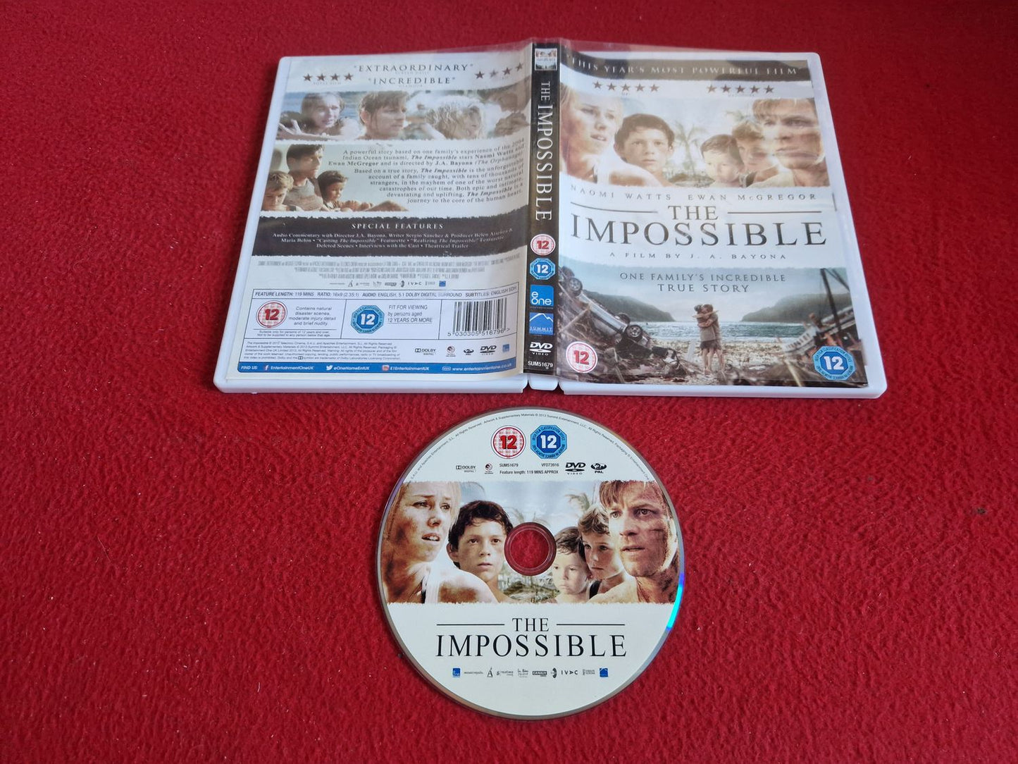 THE IMPOSSIBLE DVD