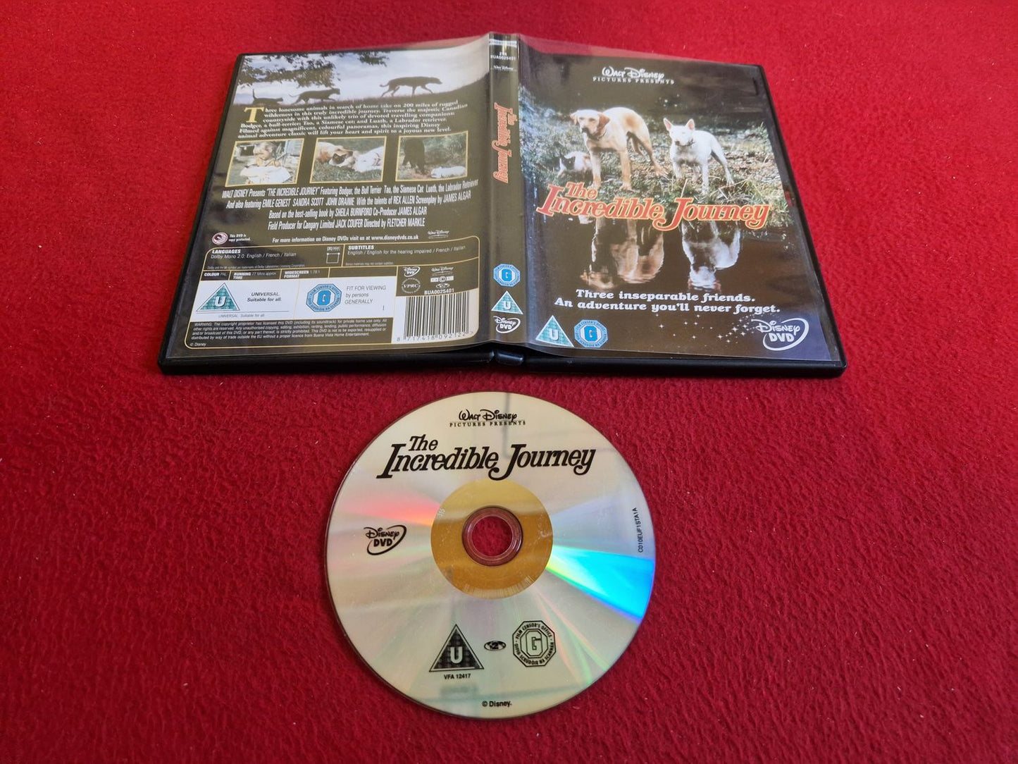 THE INCREDIBLE JOURNEY DVD