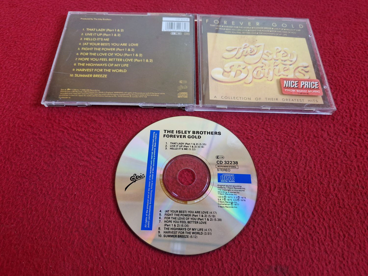 THE ISLEY BROTHERS FOREVER GOLD CD