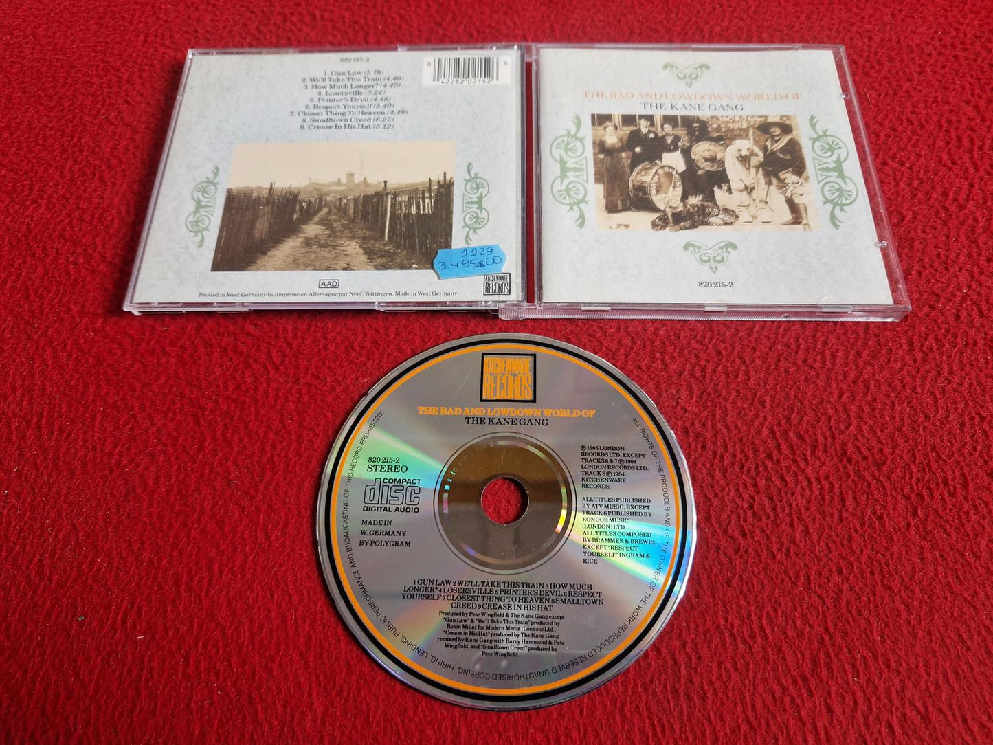 THE KANE GANG THE BAD AND LOWDOWN WORLD OF CD
