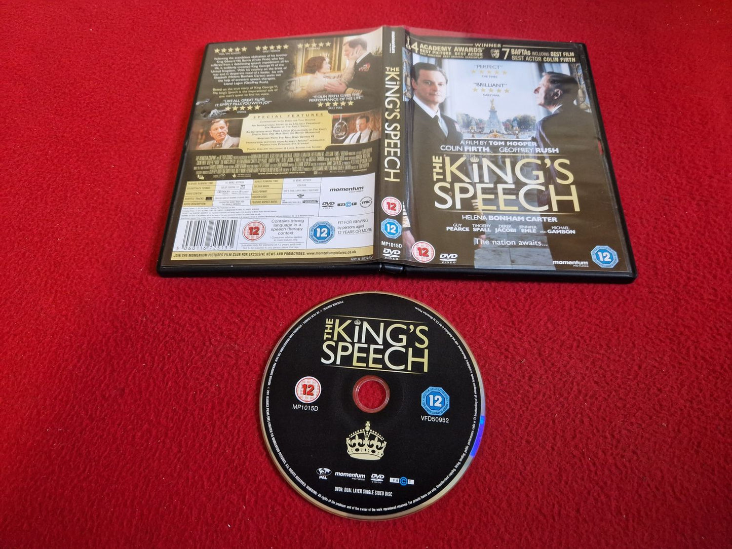 THE KING'S SPEECH DVD