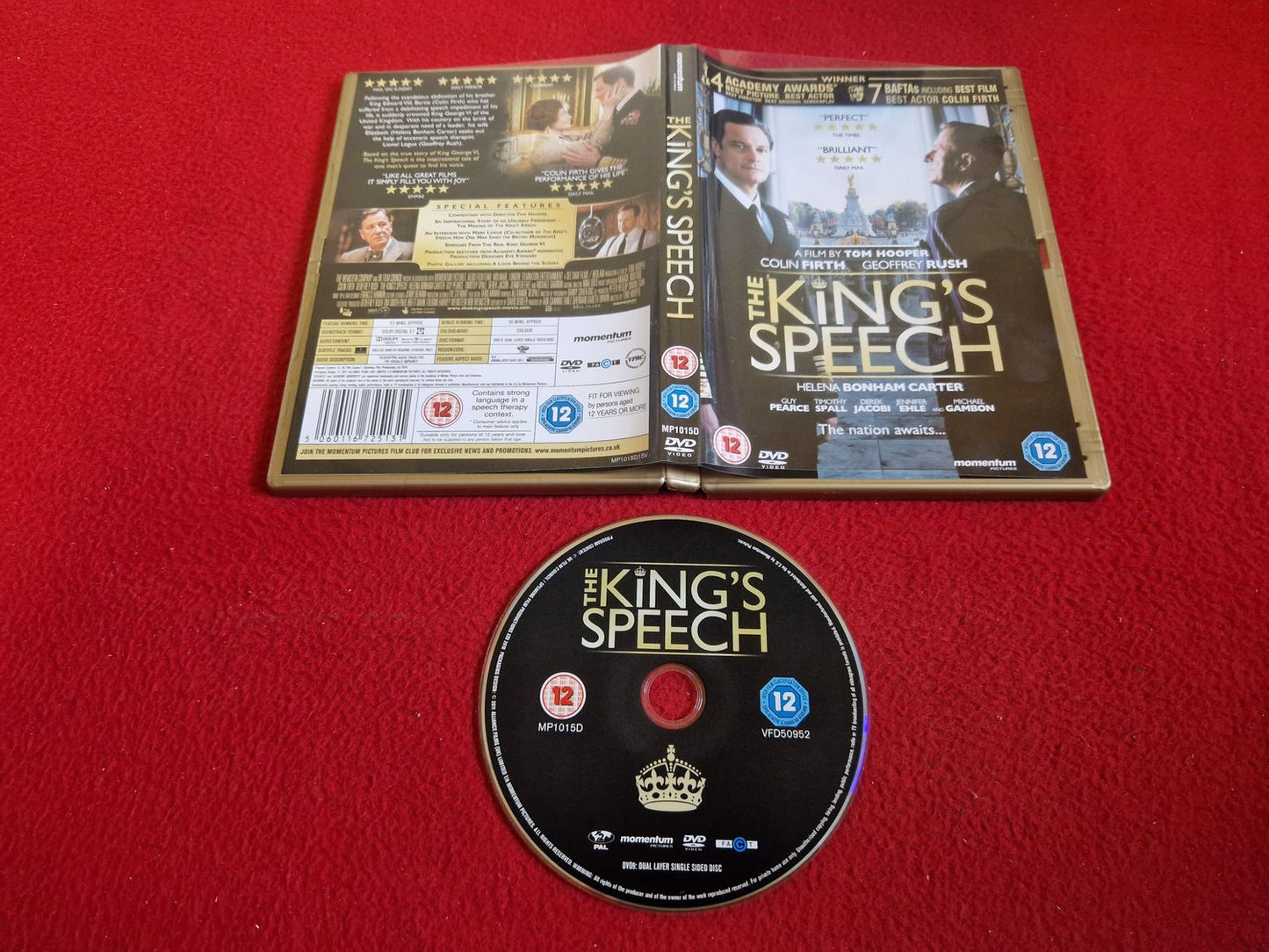 THE KING'S SPEECH DVD