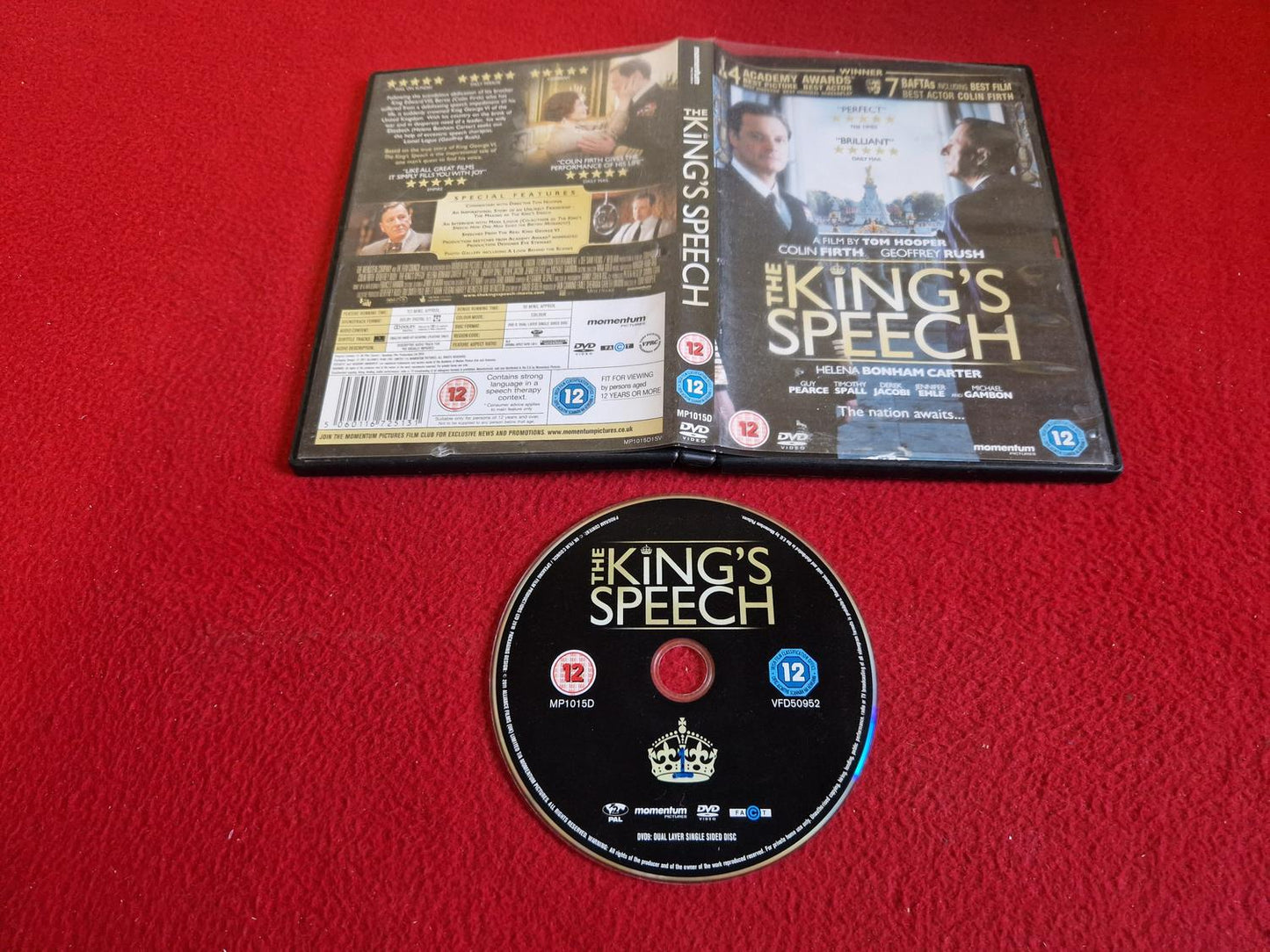 THE KING'S SPEECH DVD
