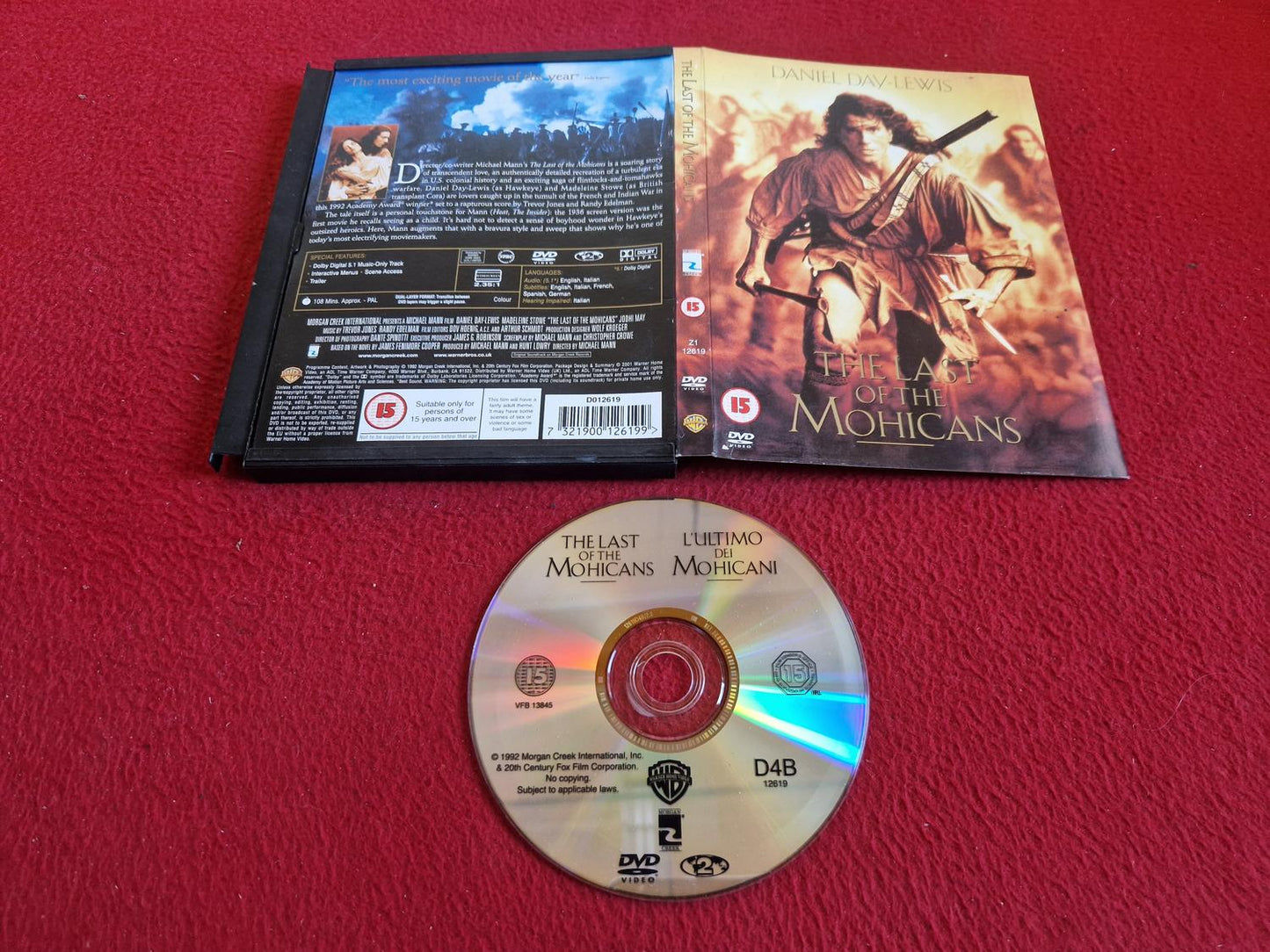 THE LAST OF THE MOHICANS [SNAPCASE] DVD