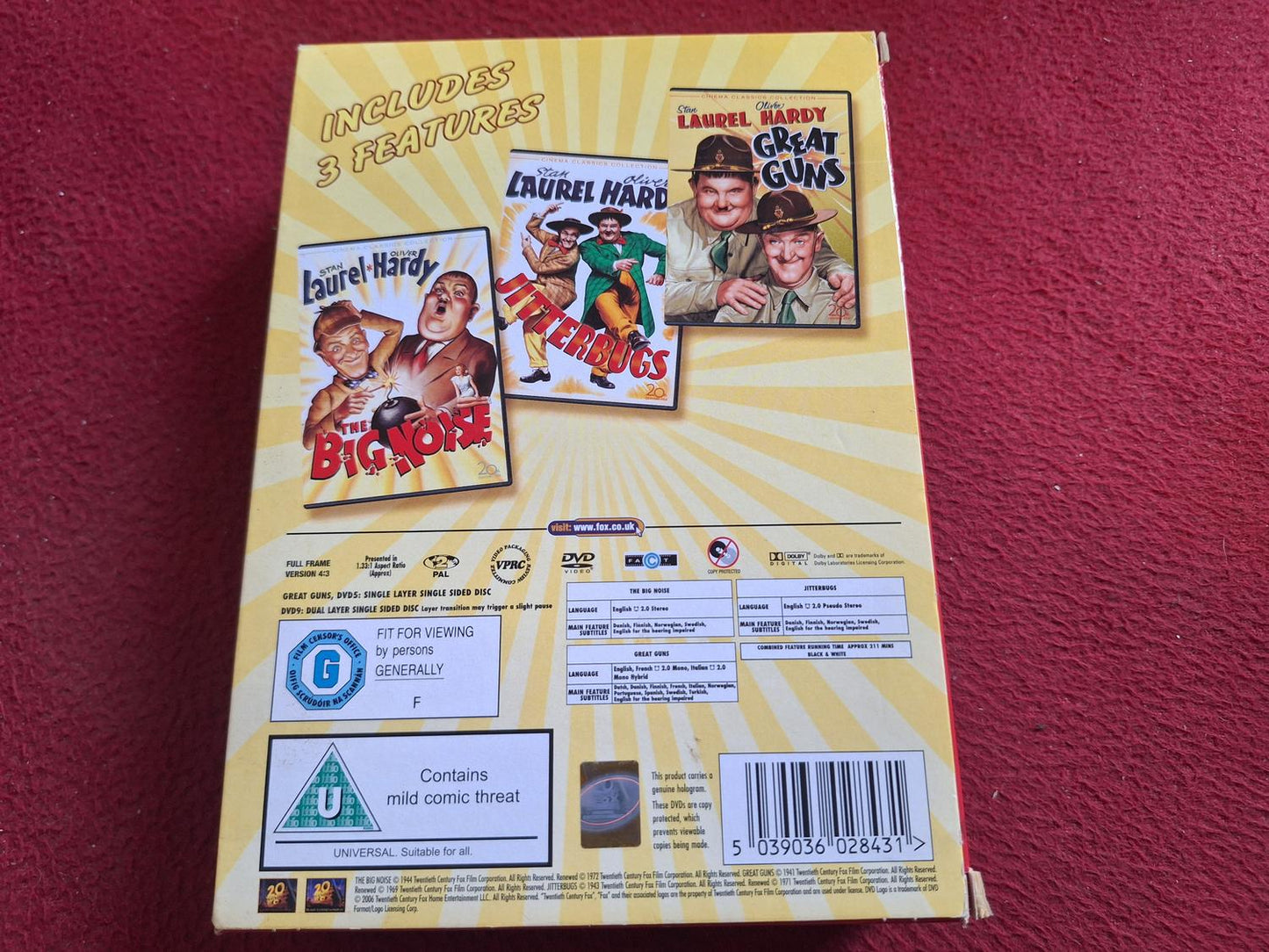 THE LAUREL AND HARDY COLL. VOL 1 [ SVENSK TEXT ] BOX DVD