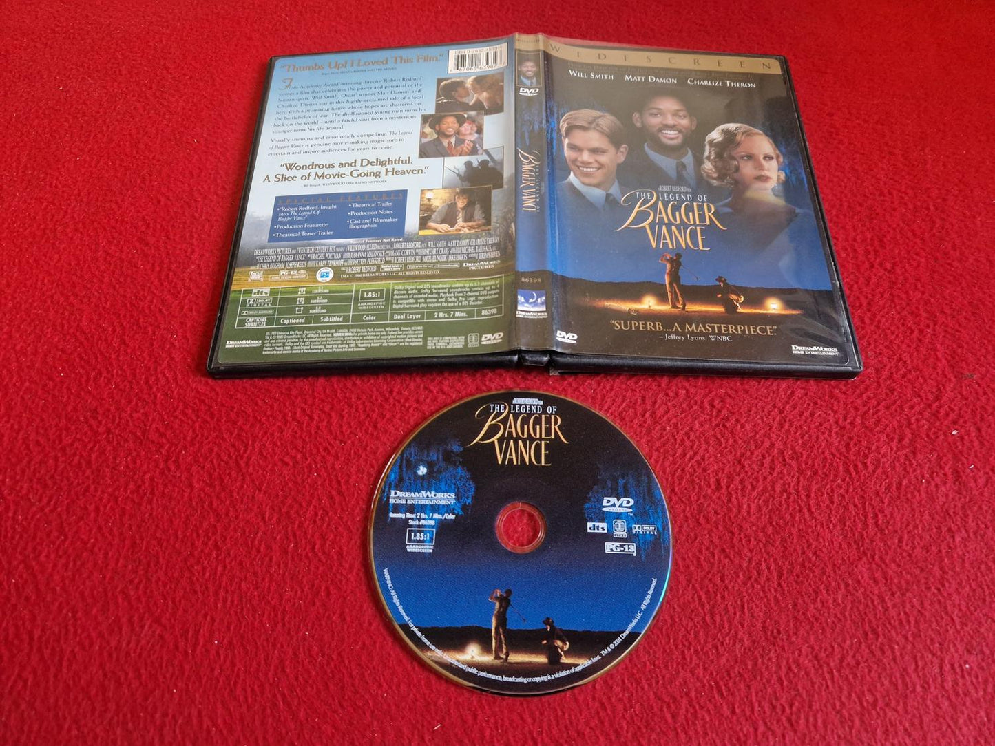 THE LEGEND OF BAGGER VANCE DVD