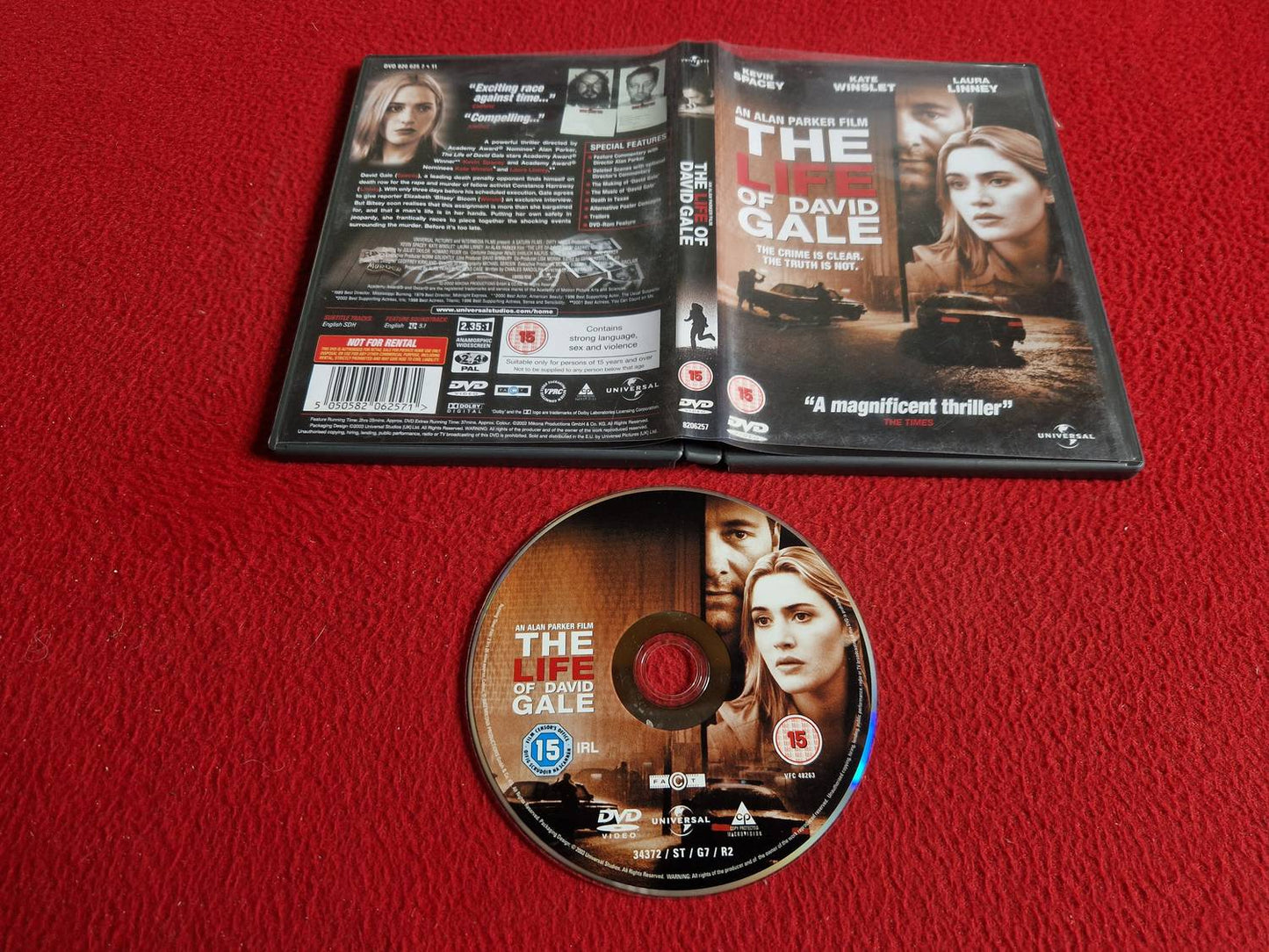 THE LIFE OF DAVID GALE DVD