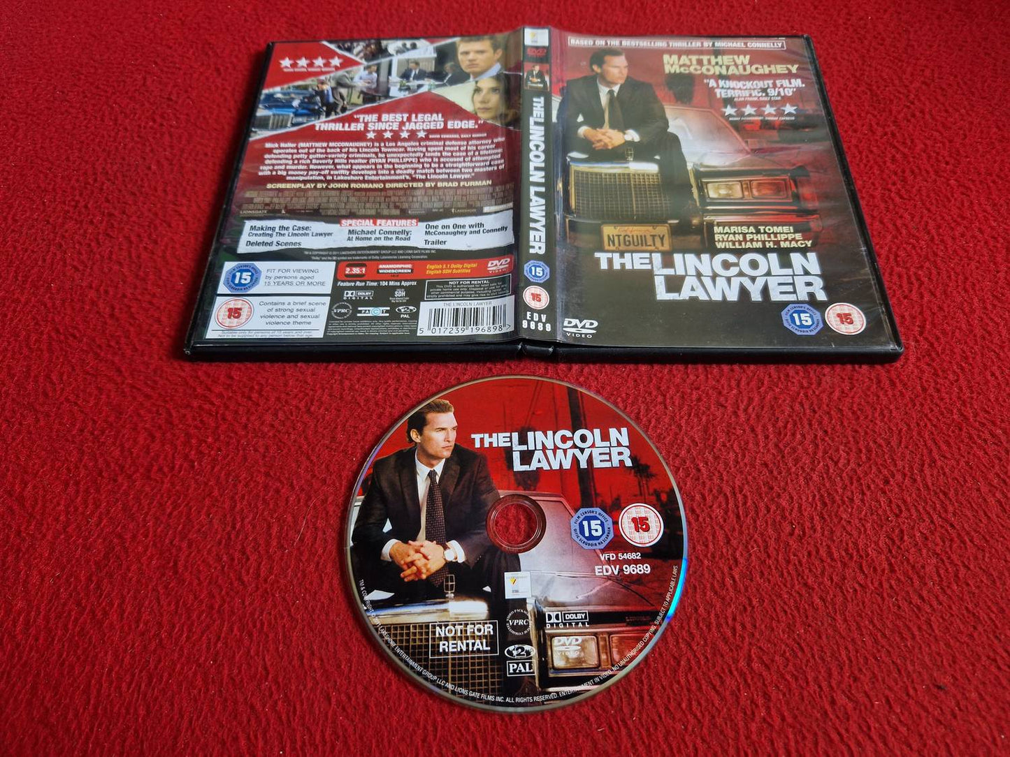 THE LINCOLN LAWYER DVD