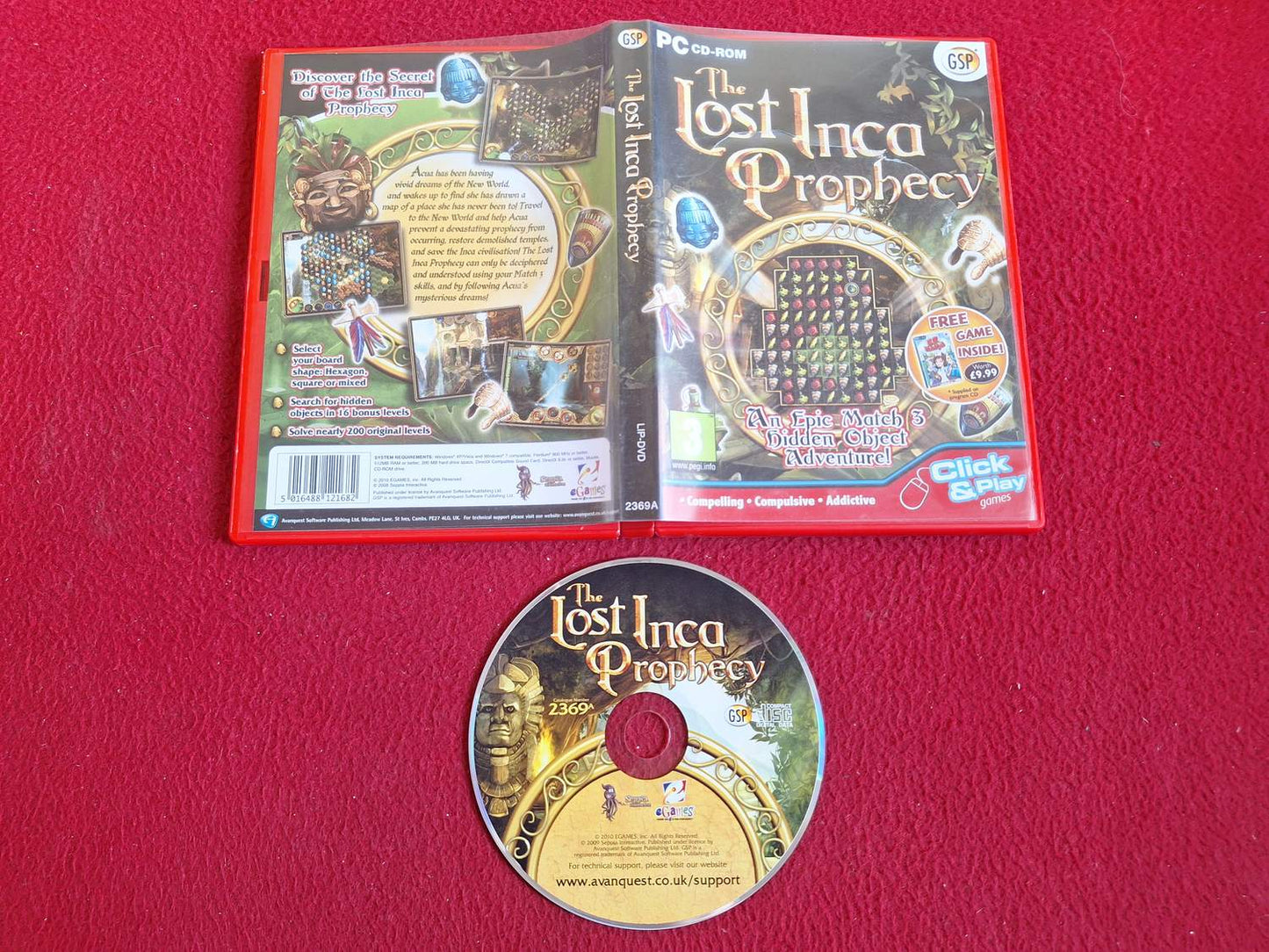 THE LOST INCA PROPHECY MATCH 3 / HIDDEN OBJECT ADVENTURE till PC