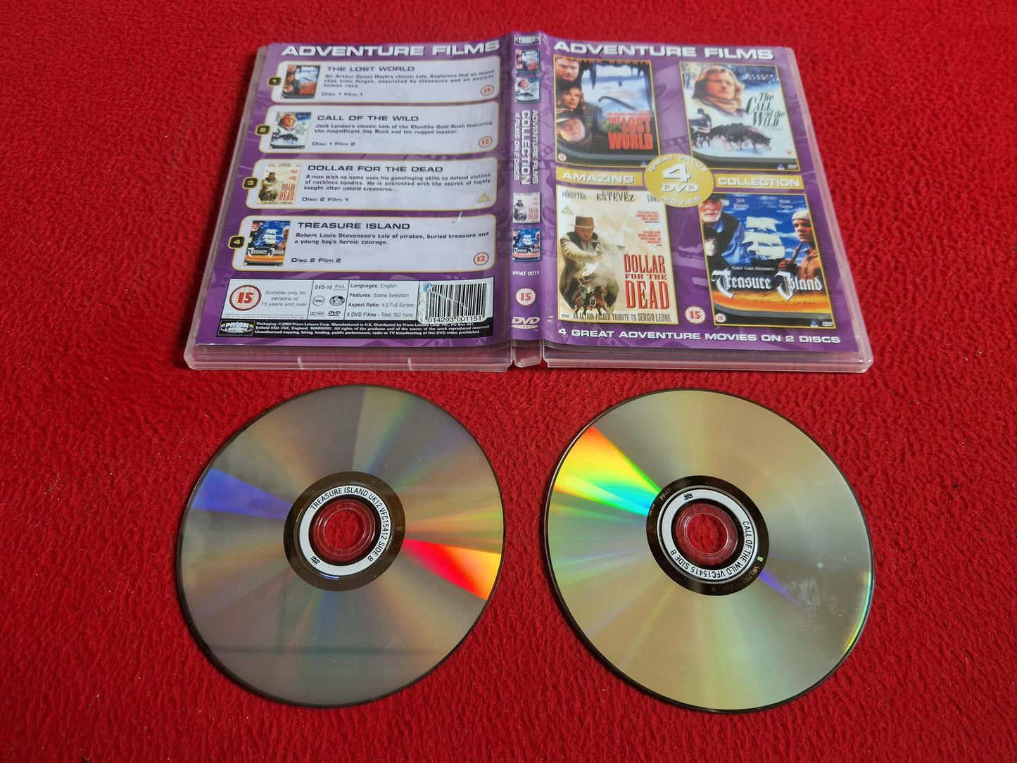 THE LOST WORLD / THE CALL OF THE WILD / DOLLAR FOR THE DEAD /TREASURE ISLAND DVD