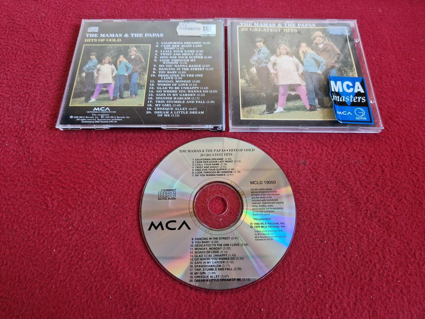 THE MAMAS & THE PAPAS HITS OF GOLD - 20 GREATEST HITS till CD