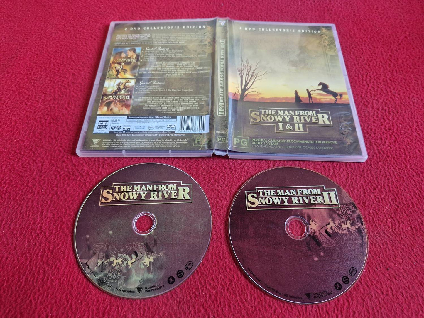 THE MAN FROM SNOWY RIVER 1 & 2 DVD