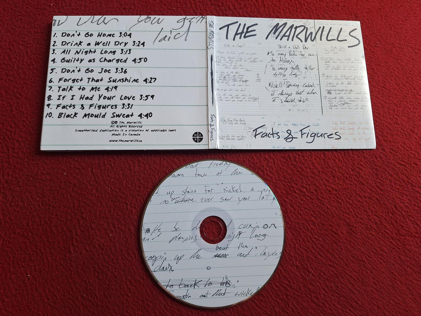 THE MARWILLS FACTS & FIGURES CD