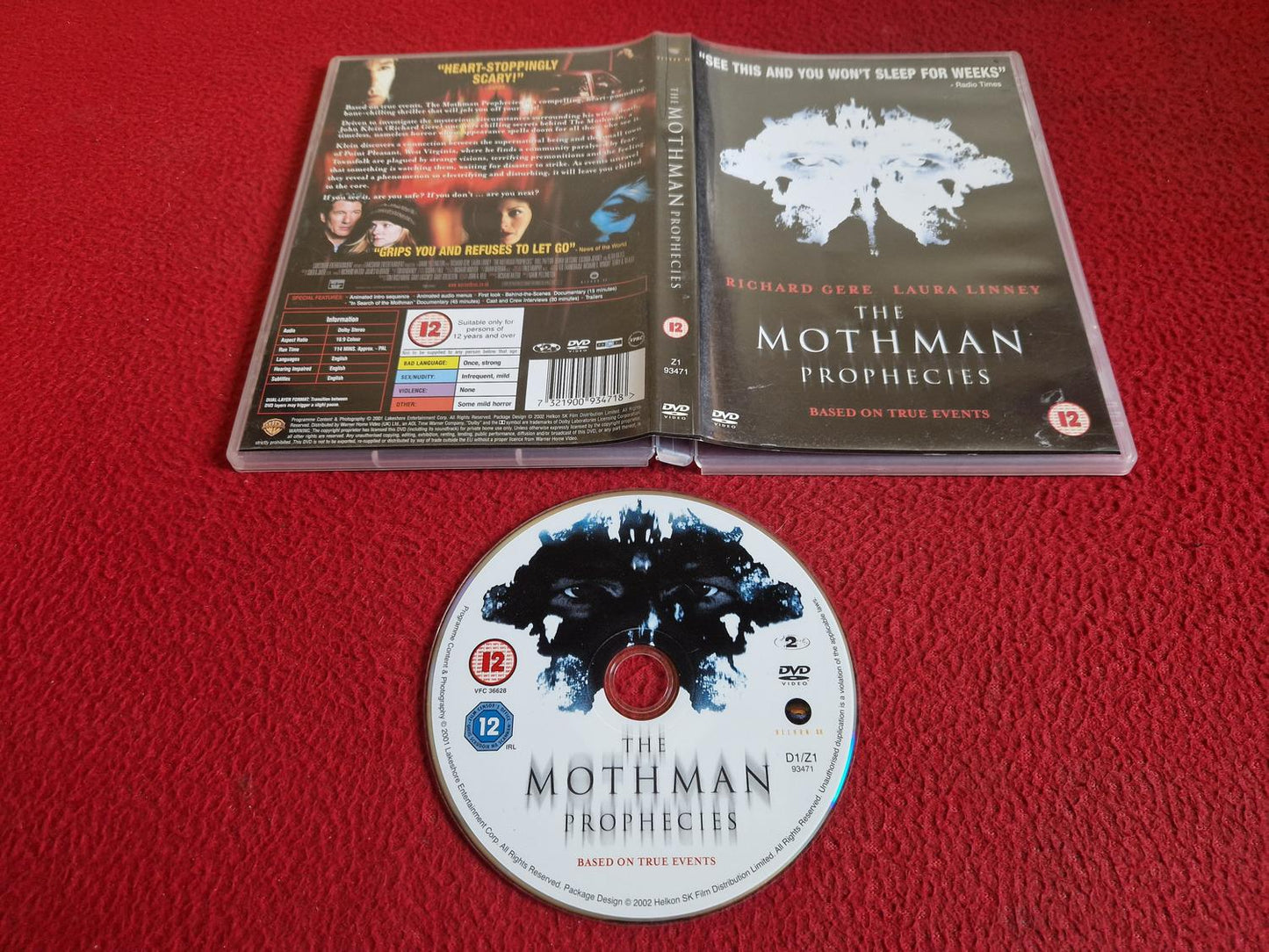 THE MOTHMAN PROPHECIES DVD