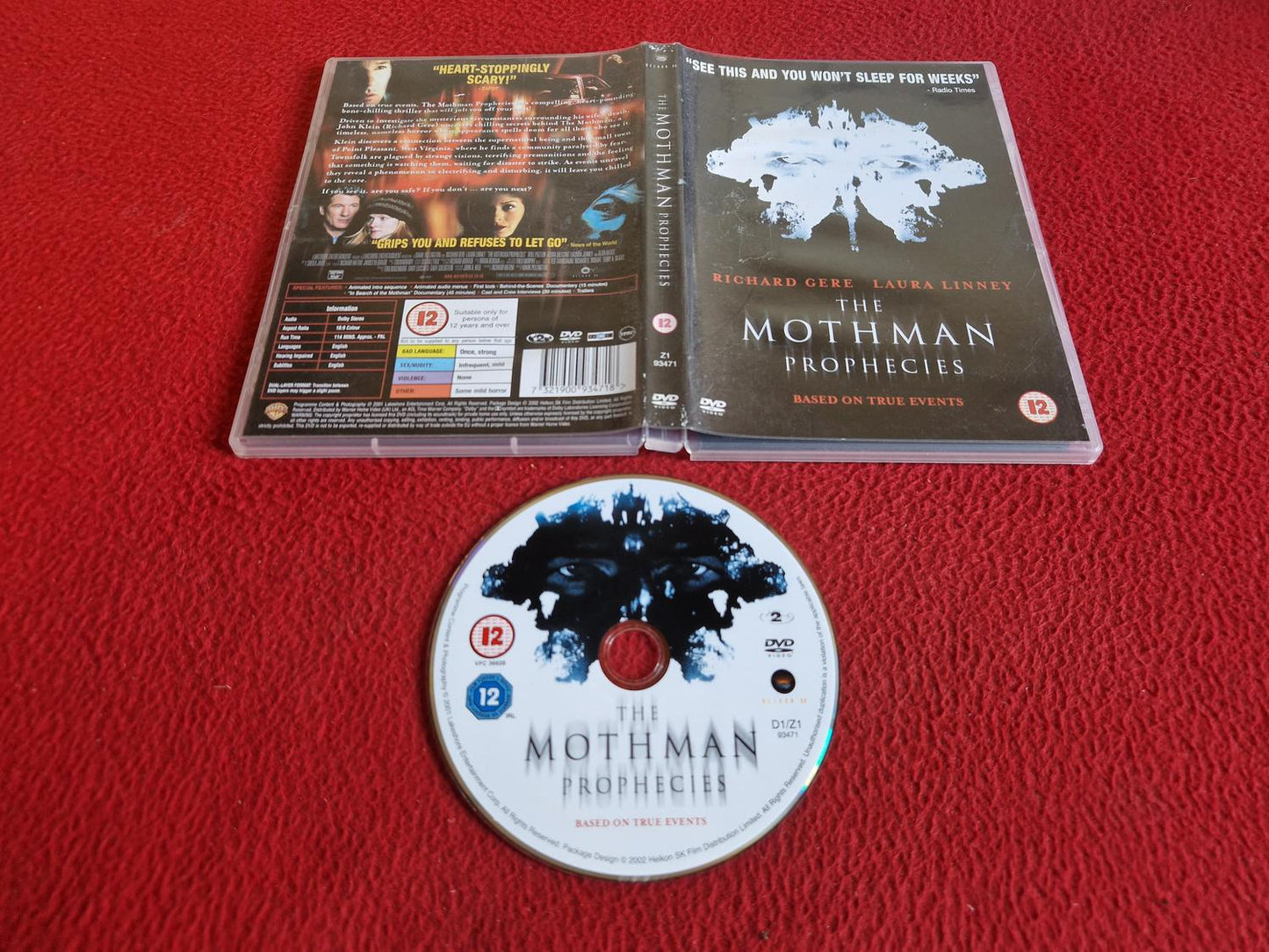 THE MOTHMAN PROPHECIES DVD