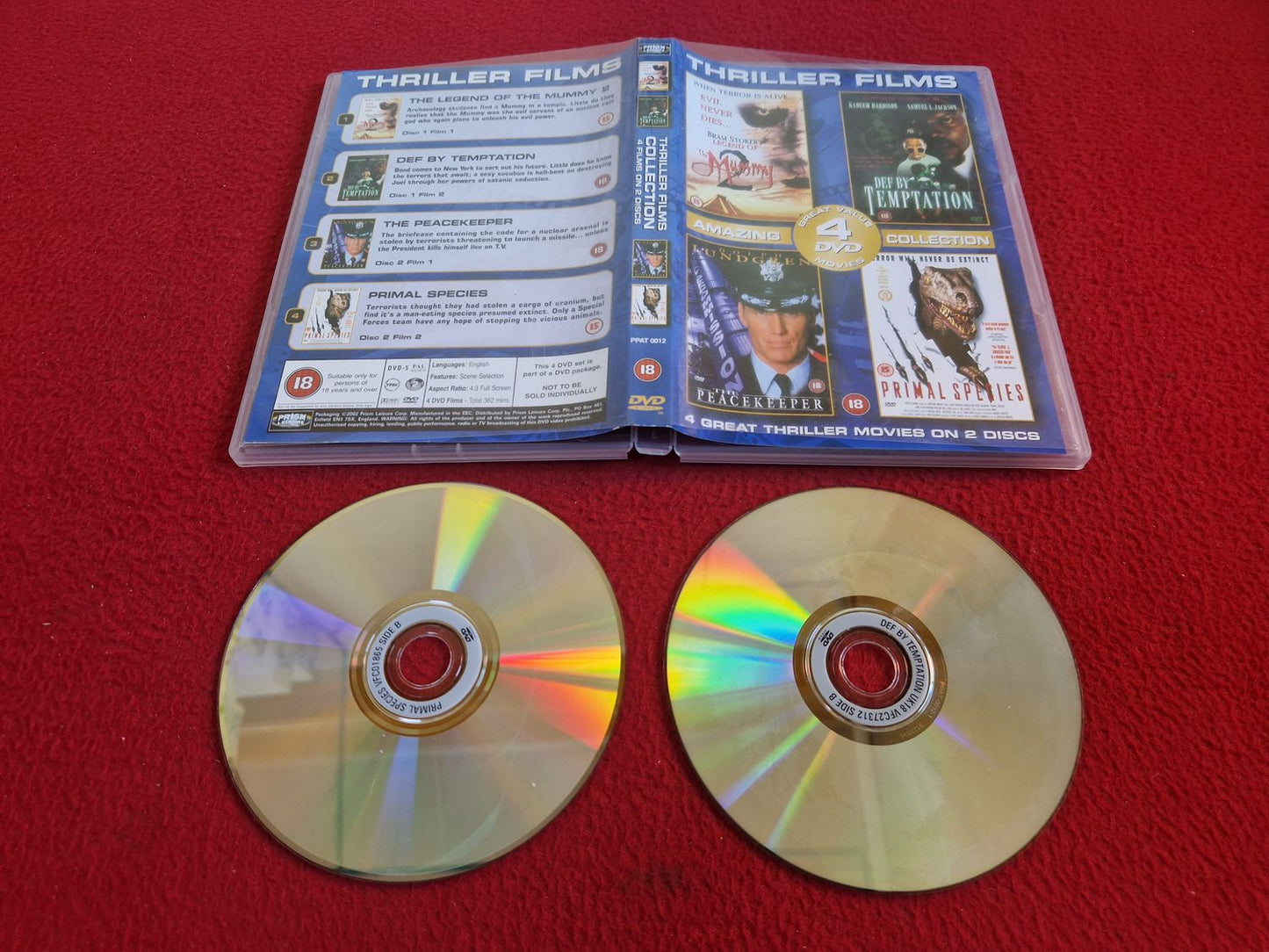 THE MUMMY 2 / DEF BY TEMPTATION / THE PEACEKEEPER / PRIMAL SPECIES DVD