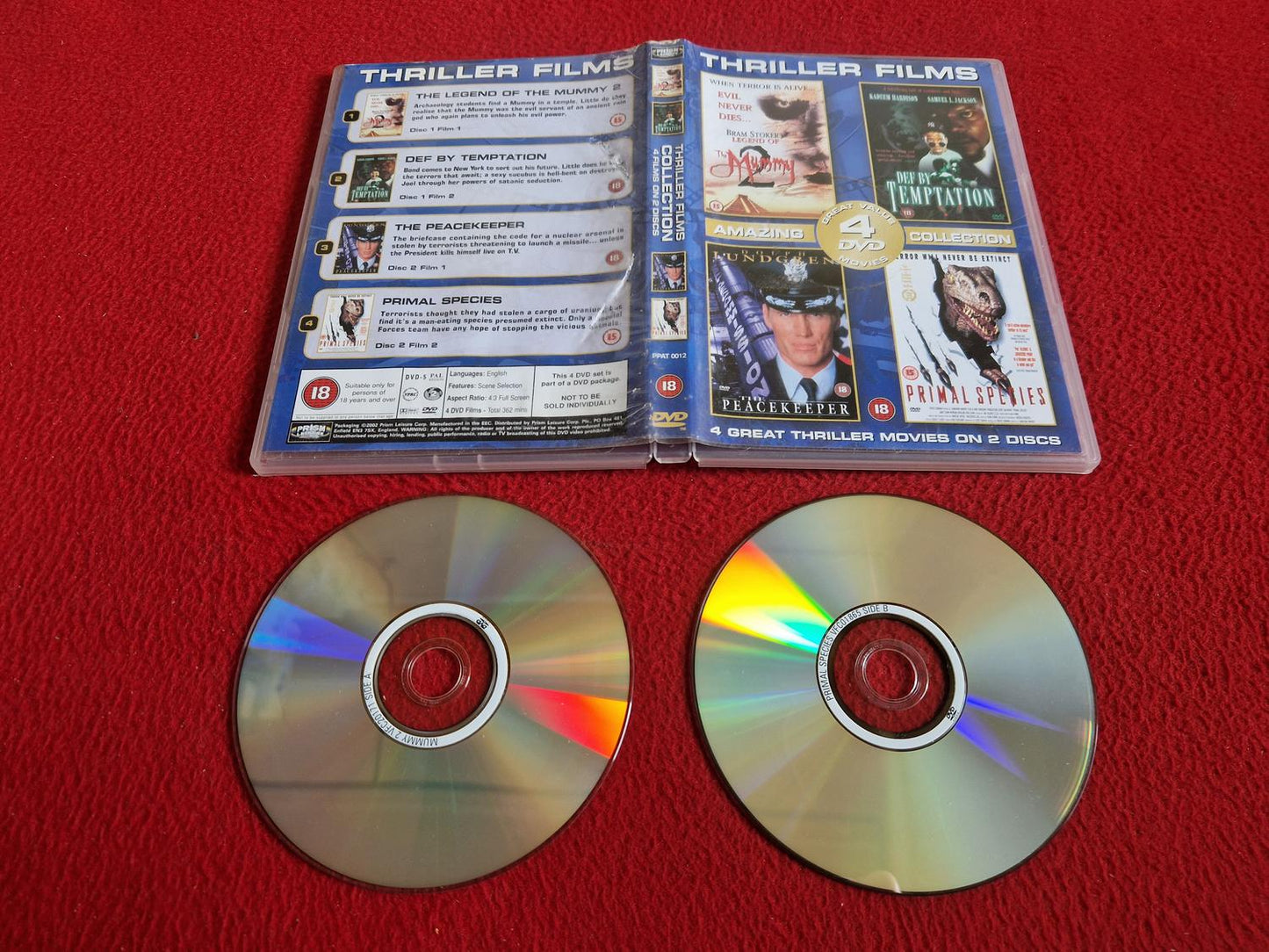 THE MUMMY 2 / DEF BY TEMPTATION / THE PEACEKEEPER / PRIMAL SPECIES DVD