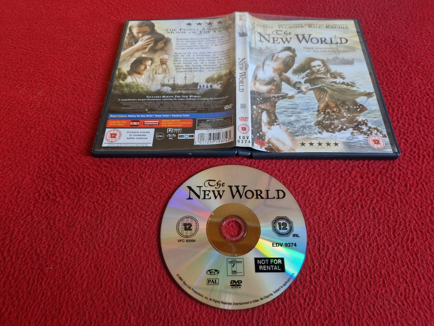 THE NEW WORLD DVD