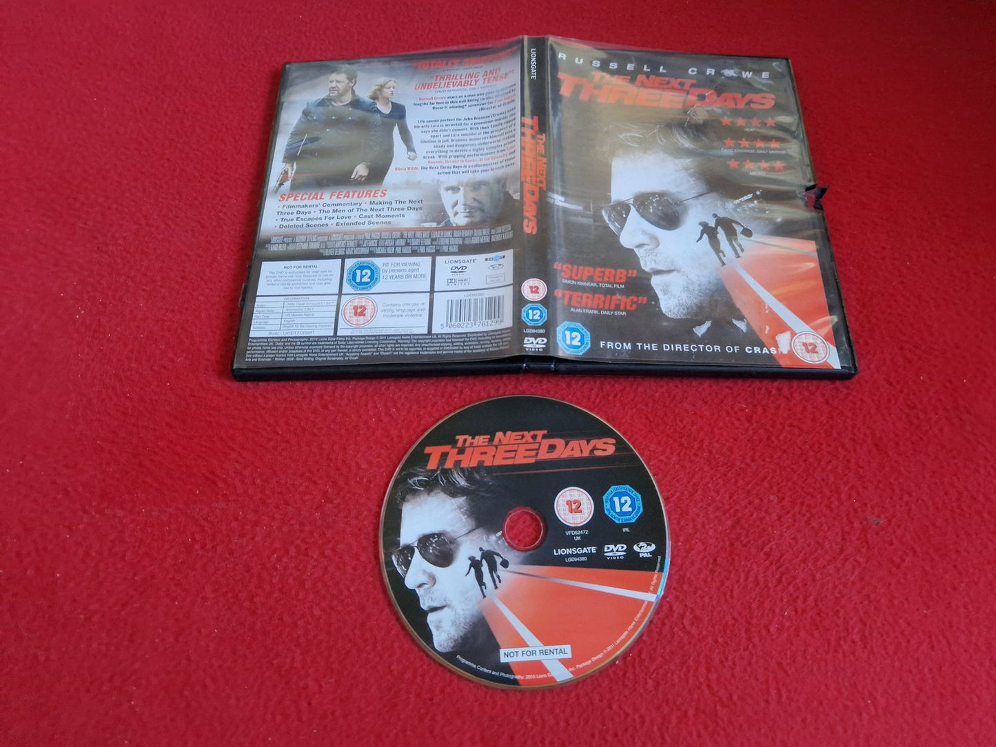THE NEXT THREE DAYS DVD