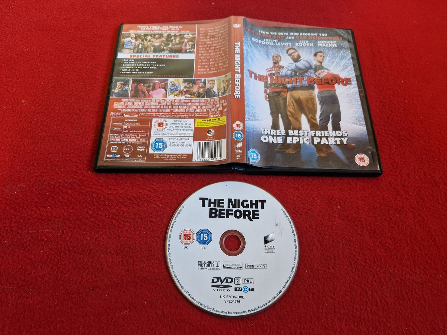 THE NIGHT BEFORE DVD