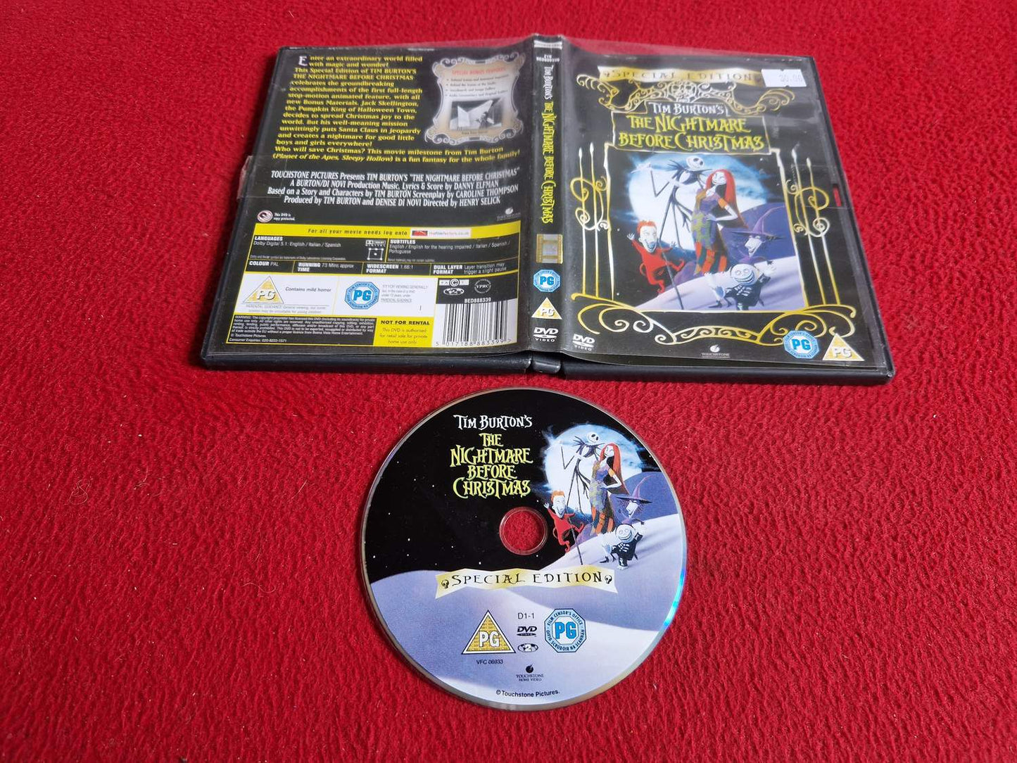 THE NIGHTMARE BEFORE CHRISTMAS DVD