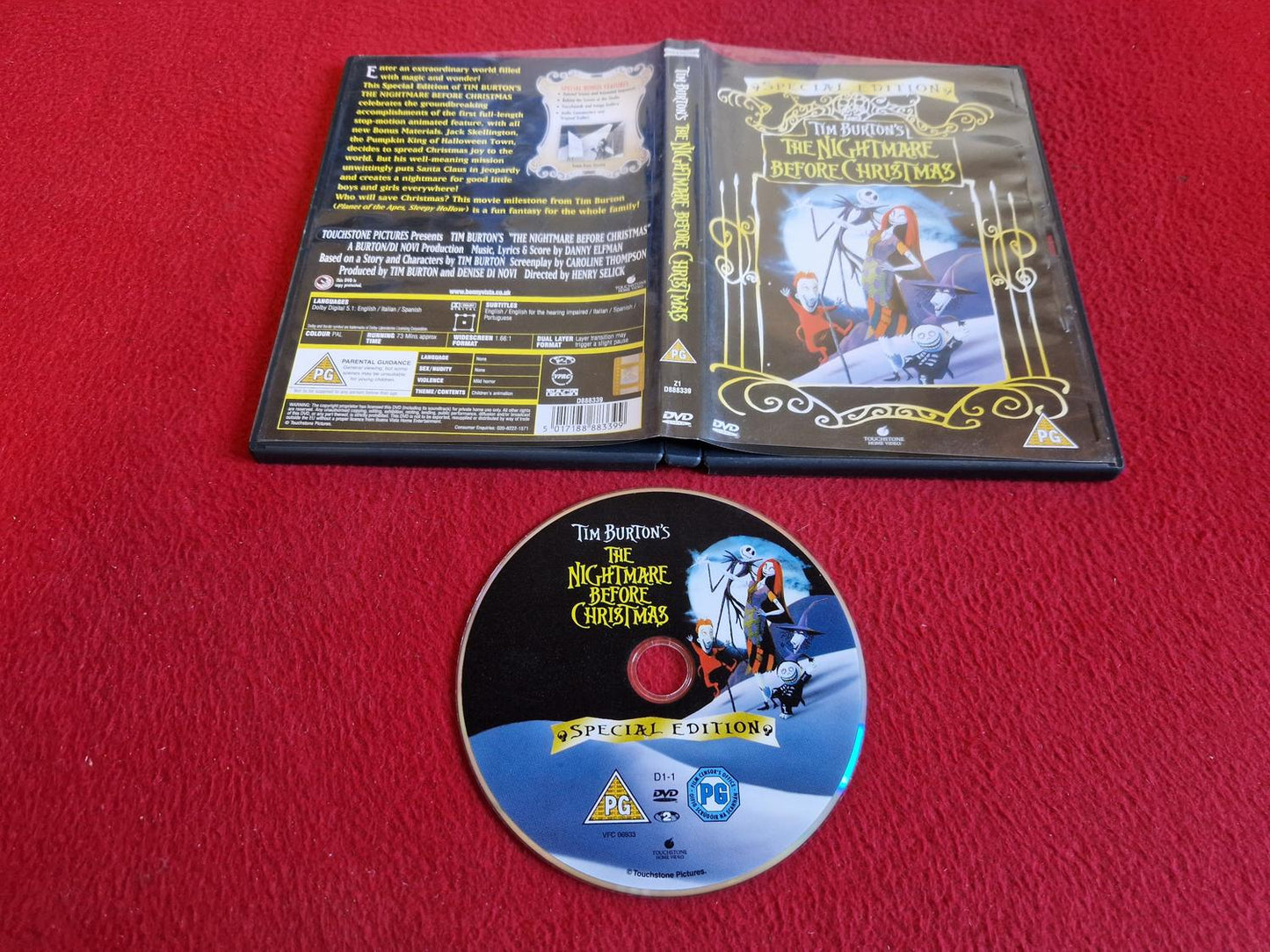 THE NIGHTMARE BEFORE CHRISTMAS DVD