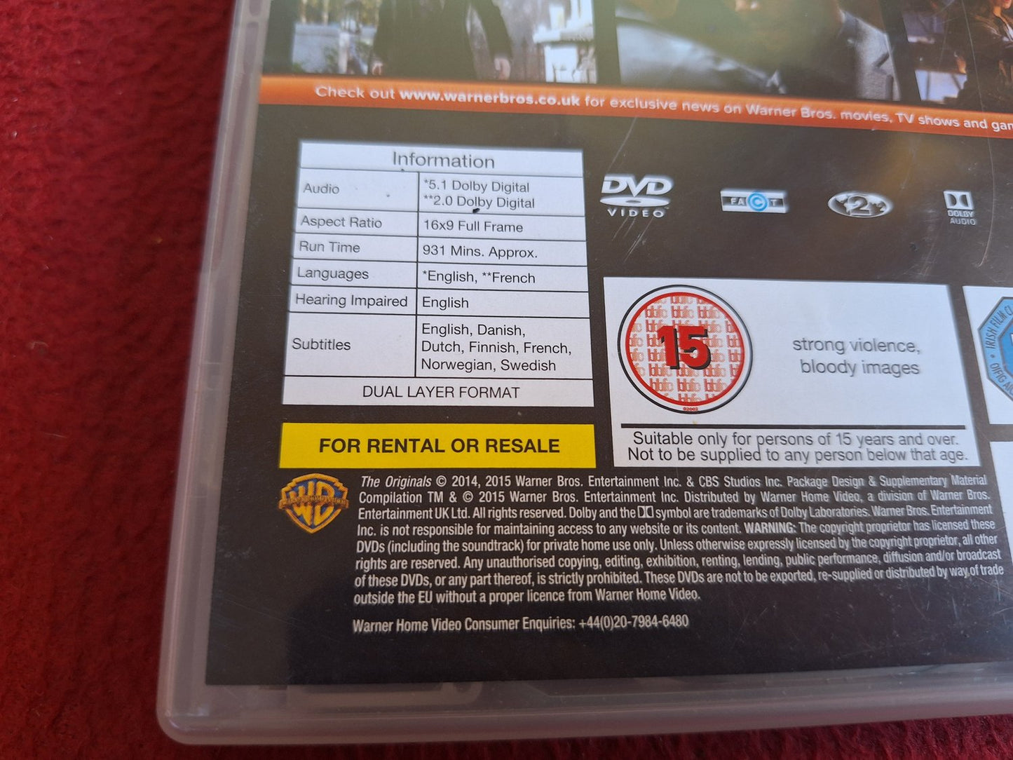 THE ORIGINALS SEASON 2 BOX DVD