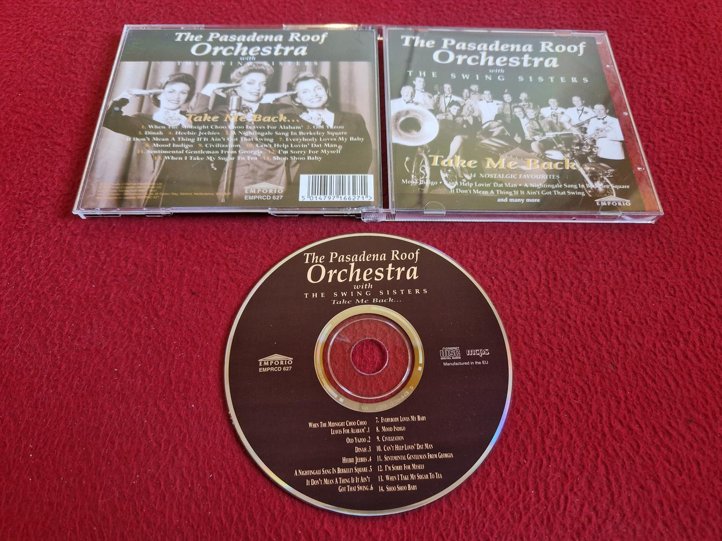 THE PASADENA ROOF ORCHESTRA WITH THE SWING SISTERS TAKE ME BACK CD