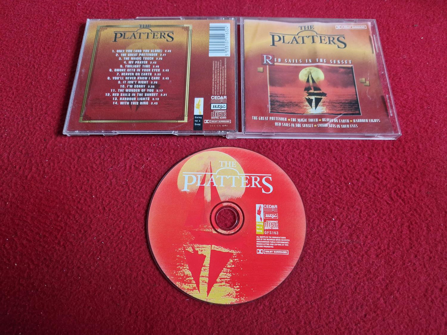THE PLATTERS RED SAILS IN THE SUNSET CD