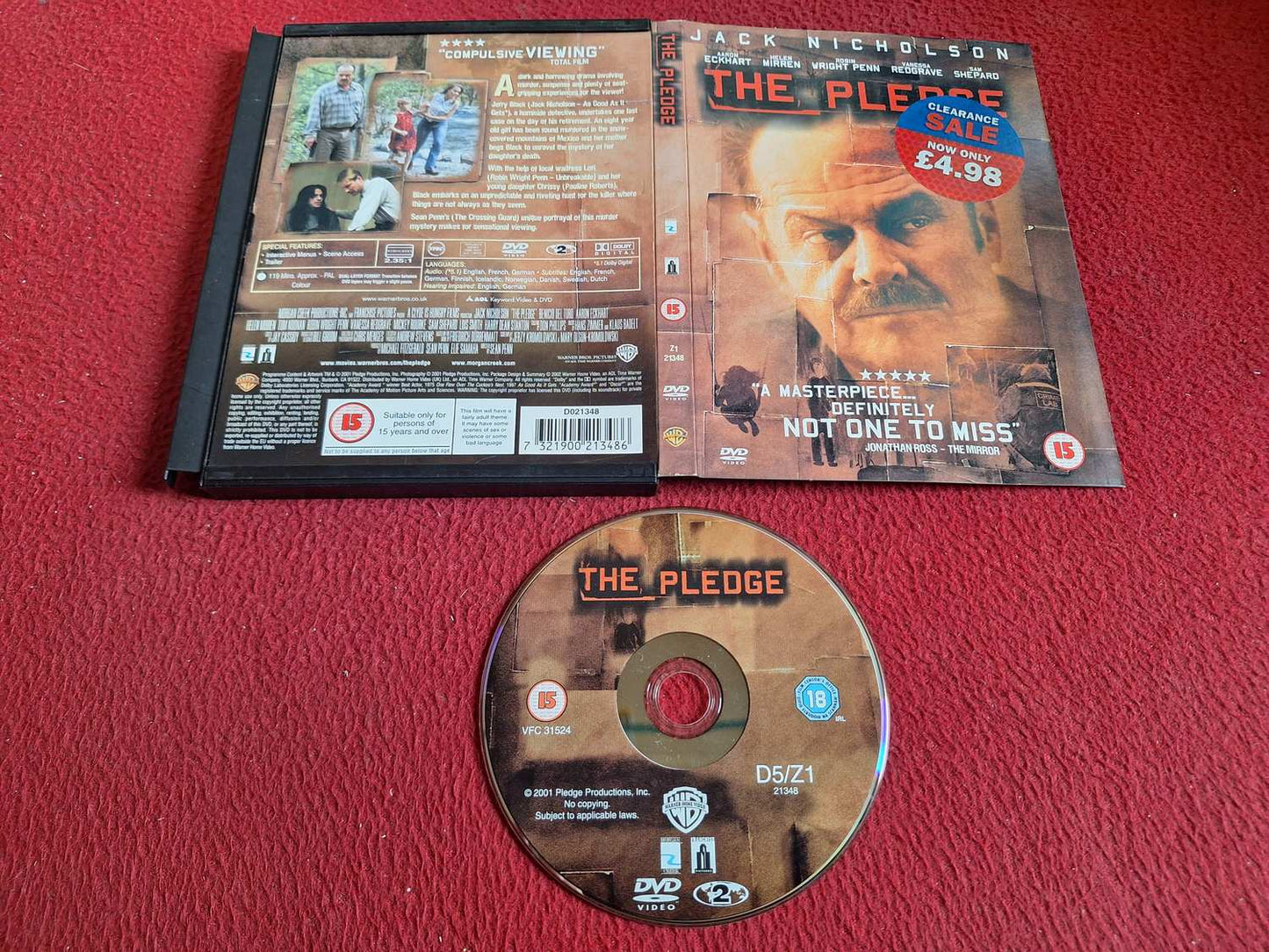 THE PLEDGE [ SNAPCASE ] [ SVENSK TEXT ] DVD