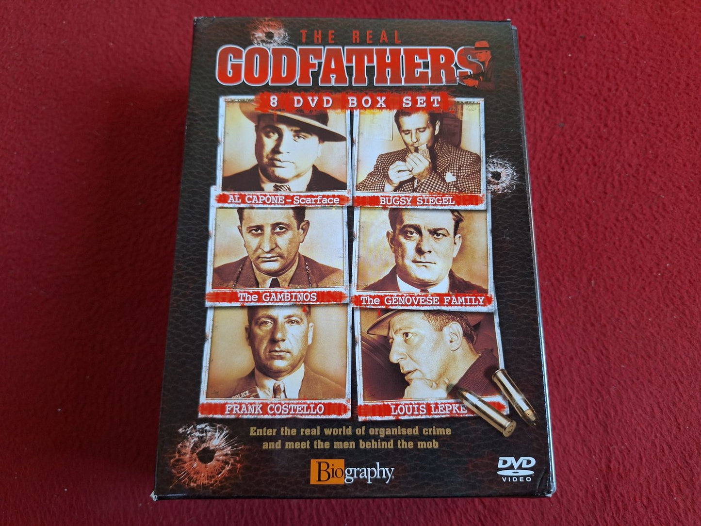 THE REAL GODFATHERS - AL CAPONE / BUGSY SIEGEL / THE GAMBINOS mfl BOX DVD