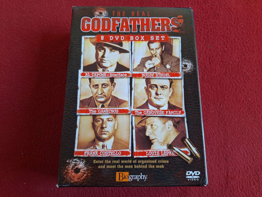 THE REAL GODFATHERS - AL CAPONE / BUGSY SIEGEL / THE GAMBINOS mfl BOX DVD