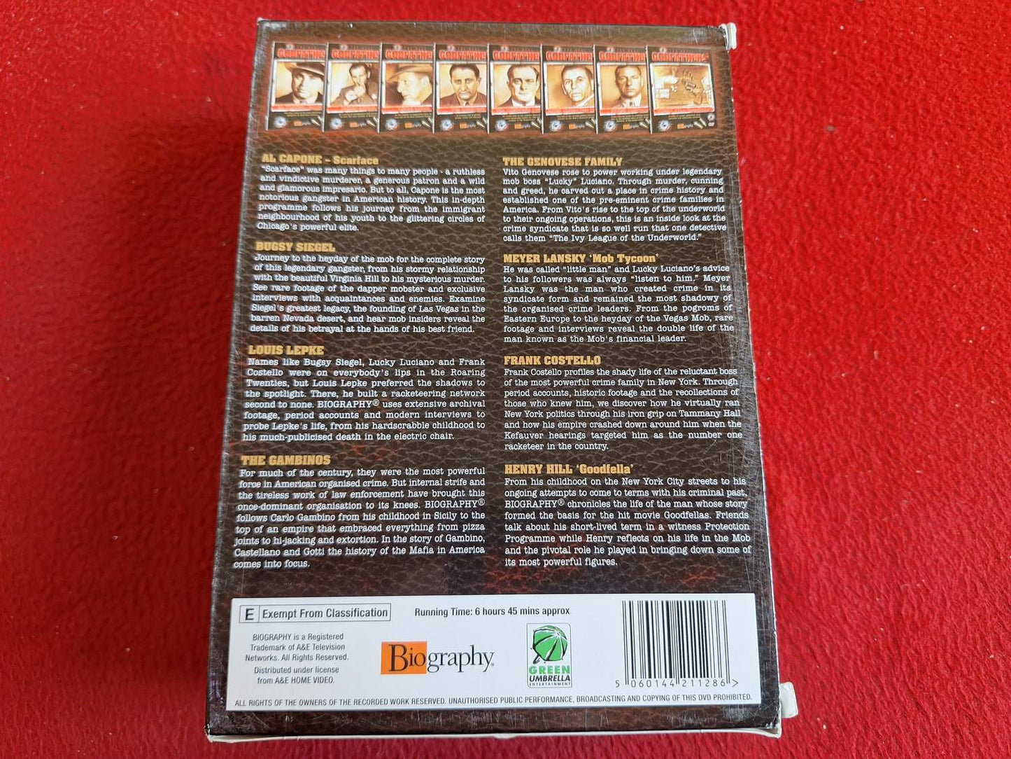 THE REAL GODFATHERS - AL CAPONE / BUGSY SIEGEL / THE GAMBINOS mfl BOX DVD