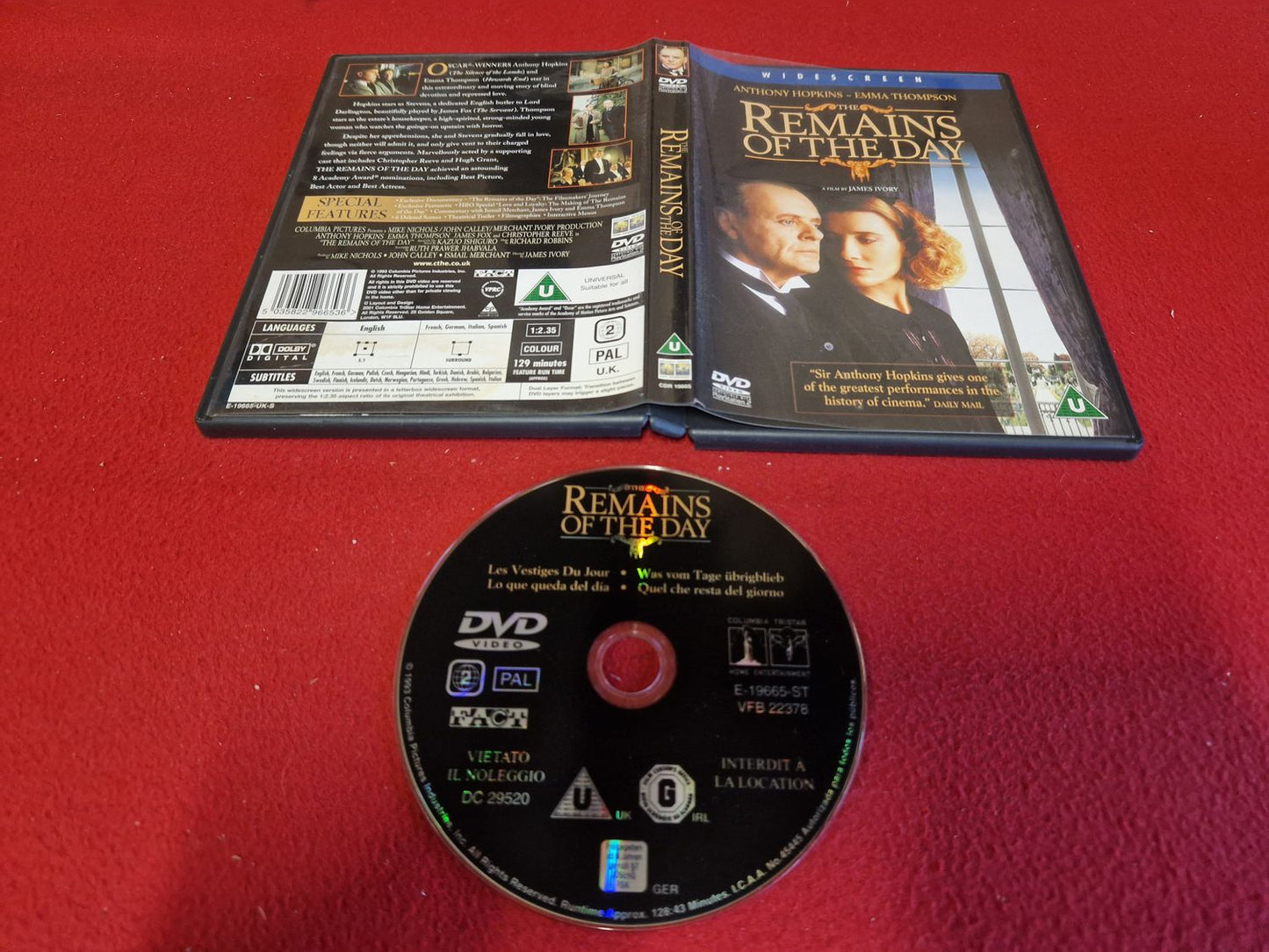 THE REMAINS OF THE DAY till DVD