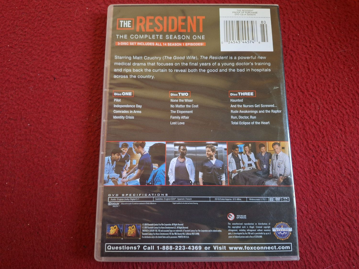 THE RESIDENT SEASON 1 [ REGION 1 / NTSC ] [ ENGELSK TEXT ] BOX DVD
