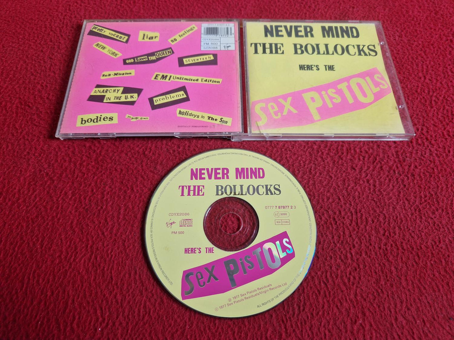THE SEX PISTOLS NEVER MIND THE BOLLOCKS HERE'S CD