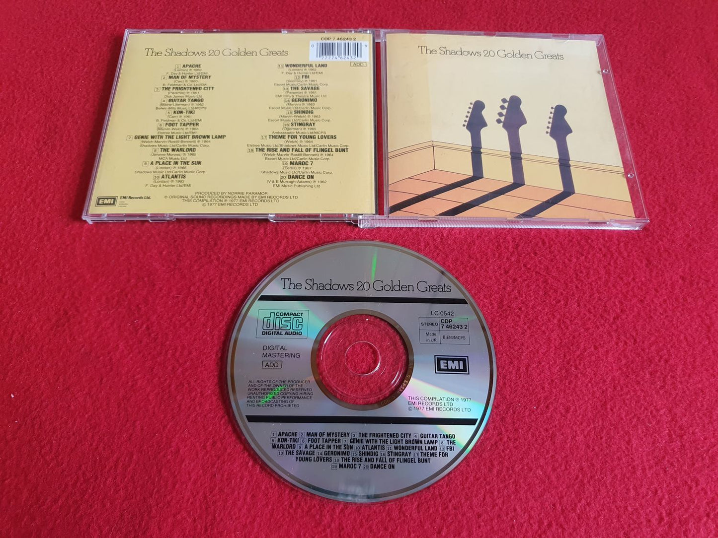 THE SHADOWS 20 GOLDEN GREATS till CD
